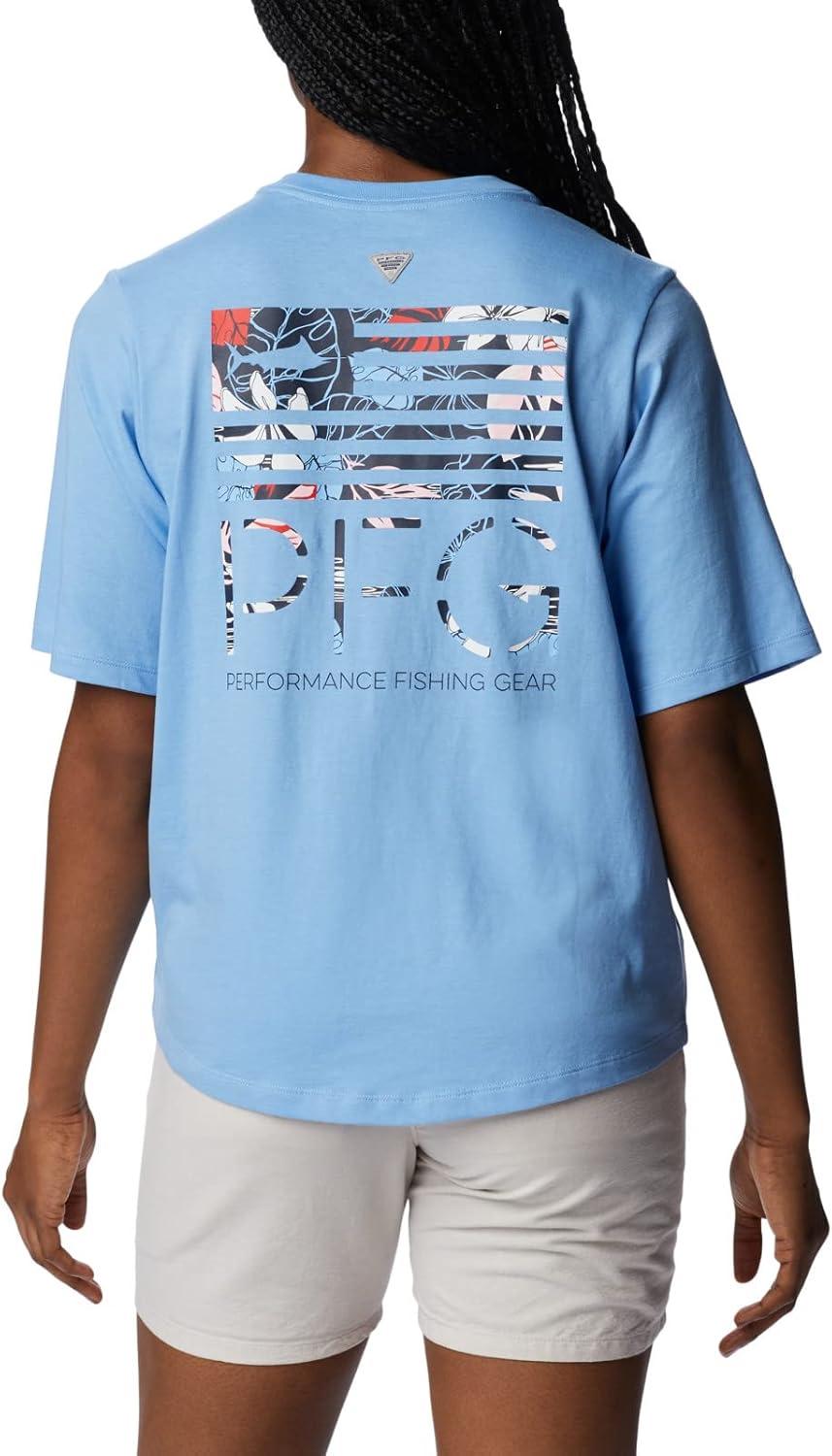 imageColumbia Womens North Cascades Relaxed TeeAgate BlueFish Star Marlin Graphic