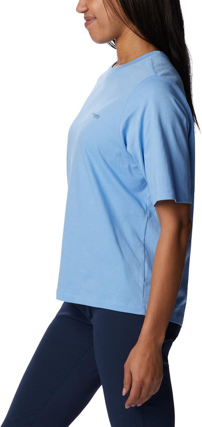 imageColumbia Womens North Cascades Relaxed TeeAgate BluePfg Triangle Graphic
