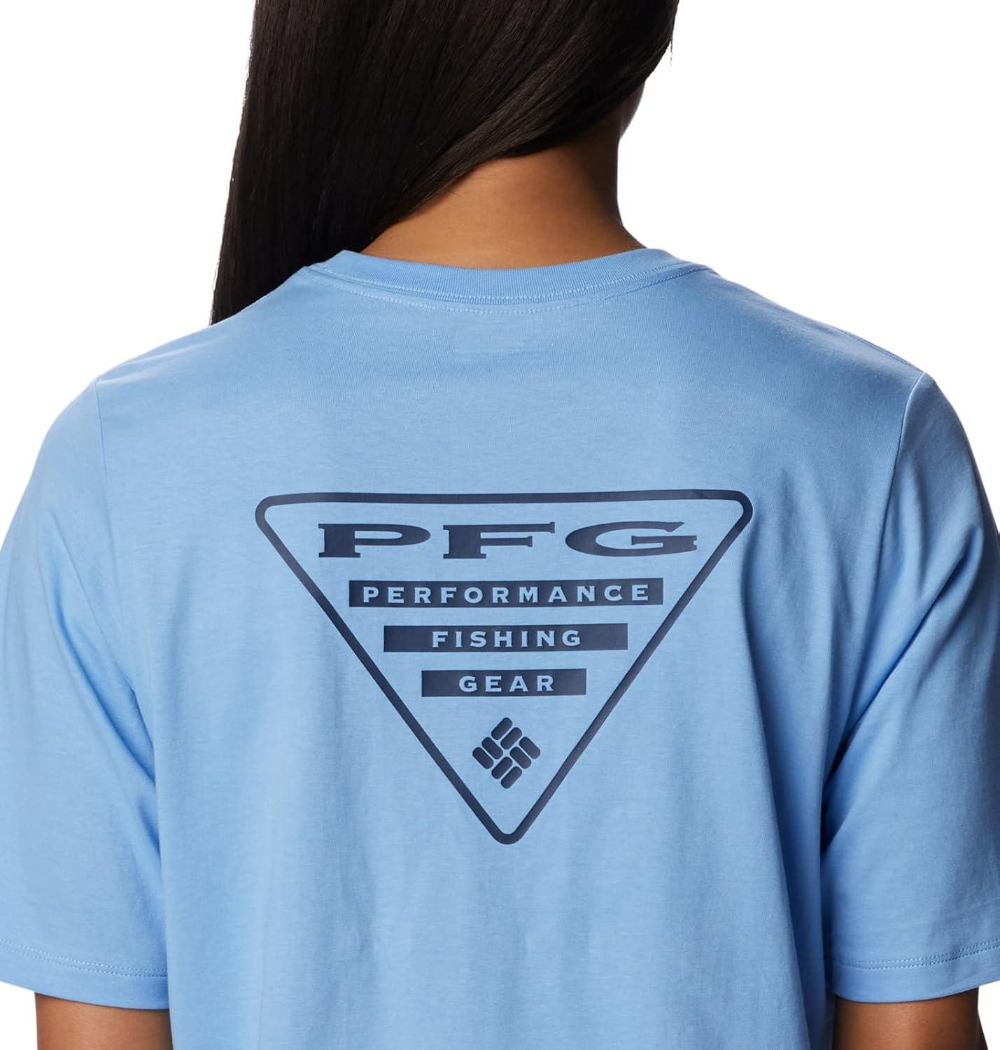 imageColumbia Womens North Cascades Relaxed TeeAgate BluePfg Triangle Graphic
