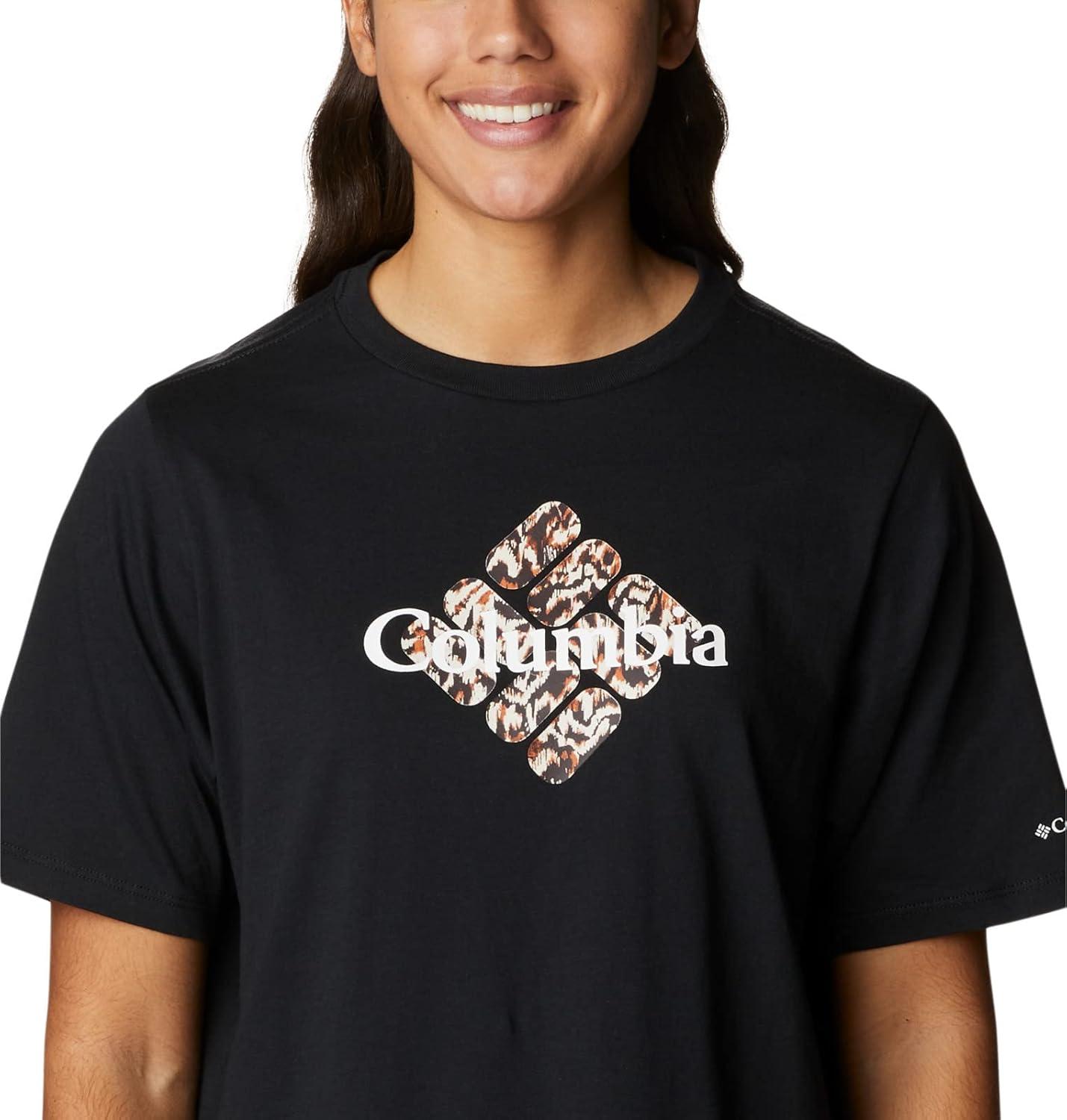 imageColumbia Womens North Cascades Relaxed TeeBlackCentered Gem Textured Mountain