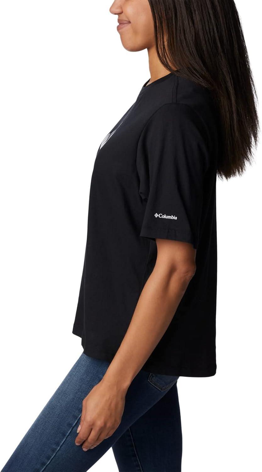 imageColumbia Womens North Cascades Relaxed TeeBlackCsc Stacked Gradient Graphic
