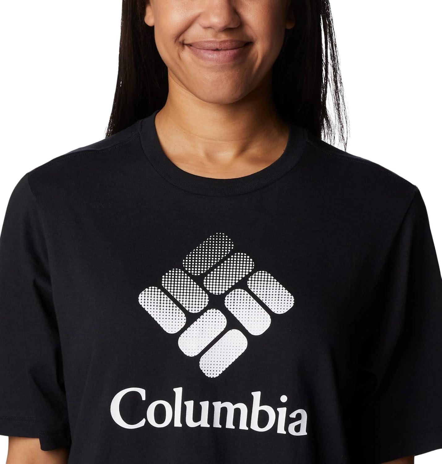 imageColumbia Womens North Cascades Relaxed TeeBlackCsc Stacked Gradient Graphic