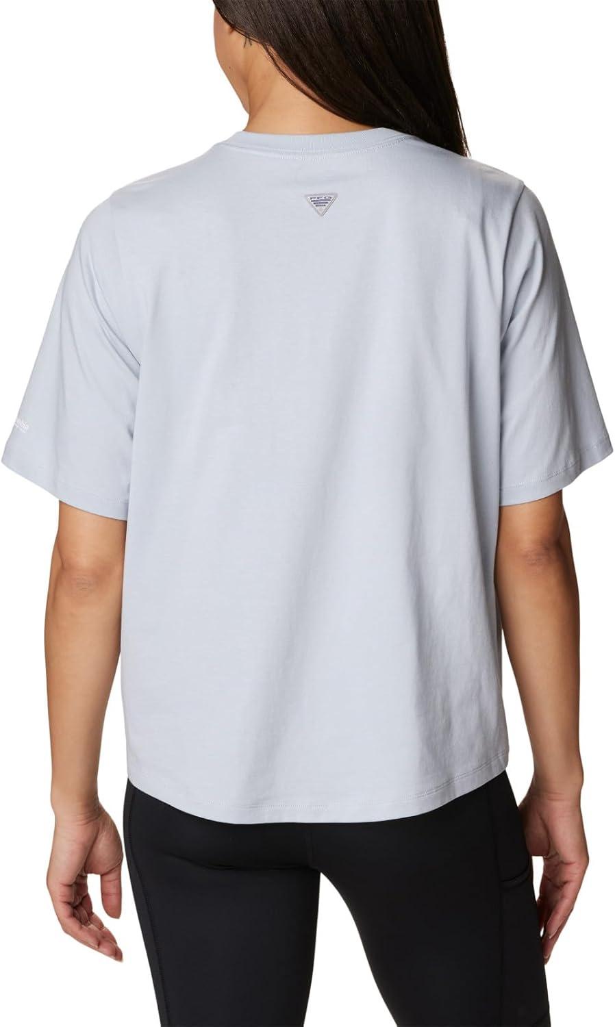 imageColumbia Womens North Cascades Relaxed TeeCirrus Grey White Pfg Script Isle