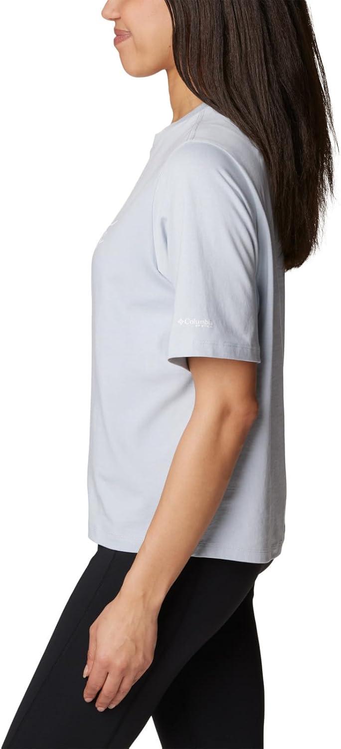 imageColumbia Womens North Cascades Relaxed TeeCirrus Grey White Pfg Script Isle