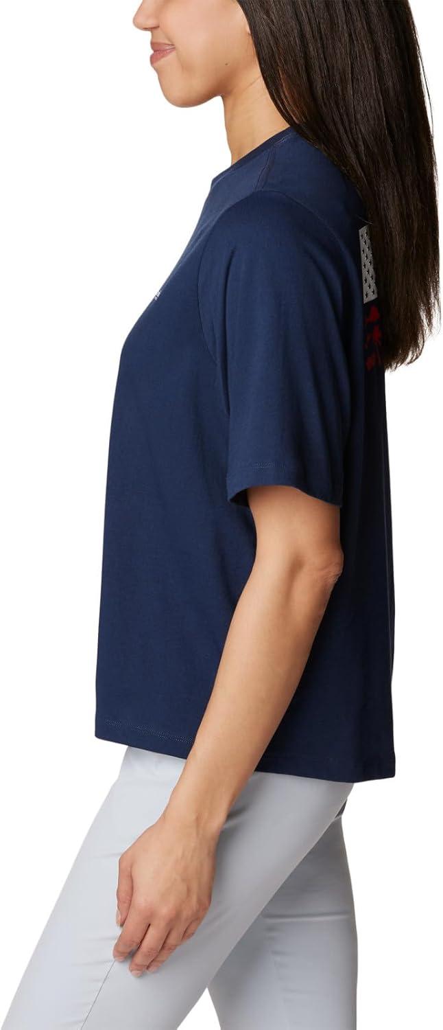 imageColumbia Womens North Cascades Relaxed TeeCollegiate Navy White Fish and Friends