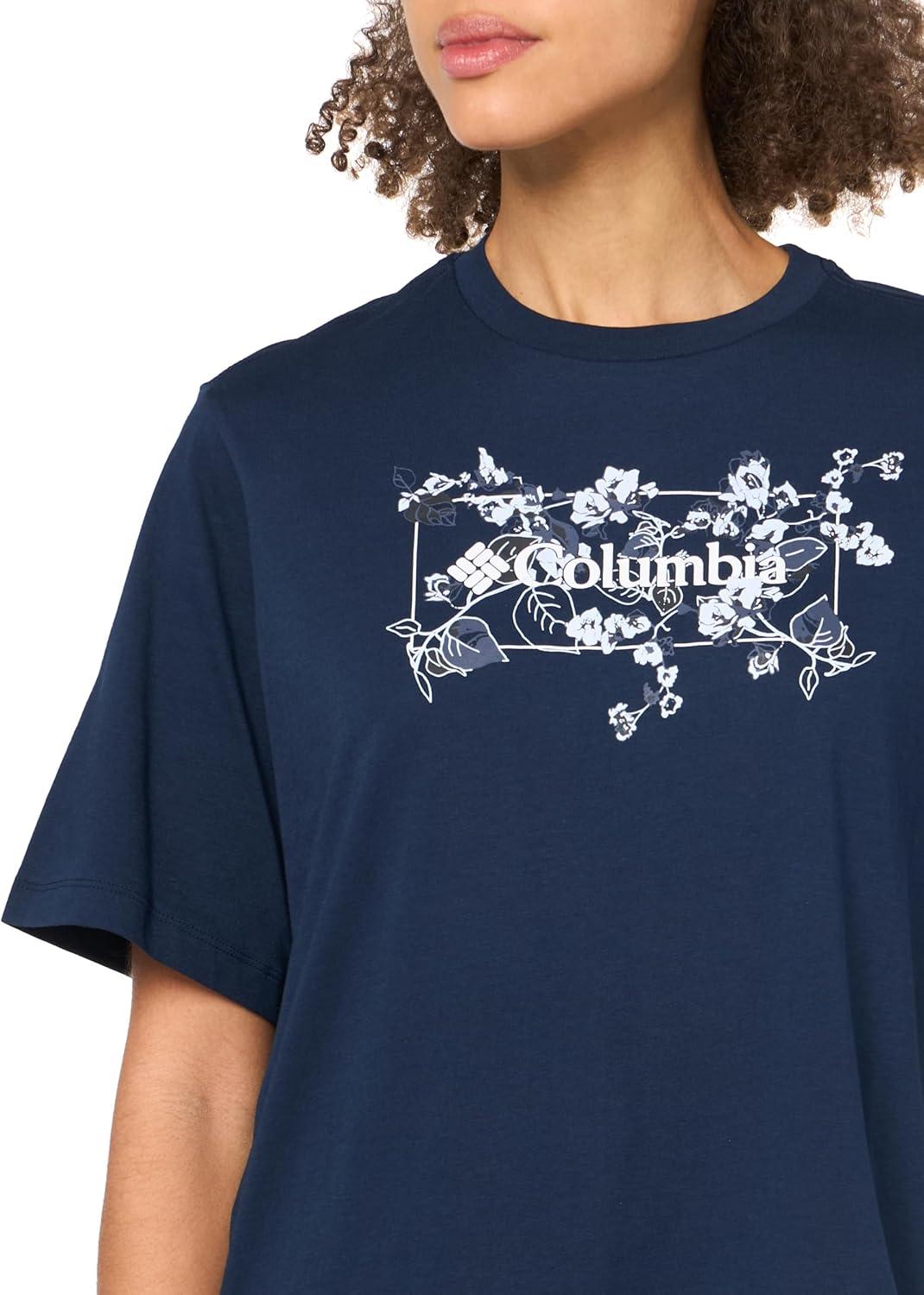 imageColumbia Womens North Cascades Relaxed TeeCollegiate NavyFloral Emblem