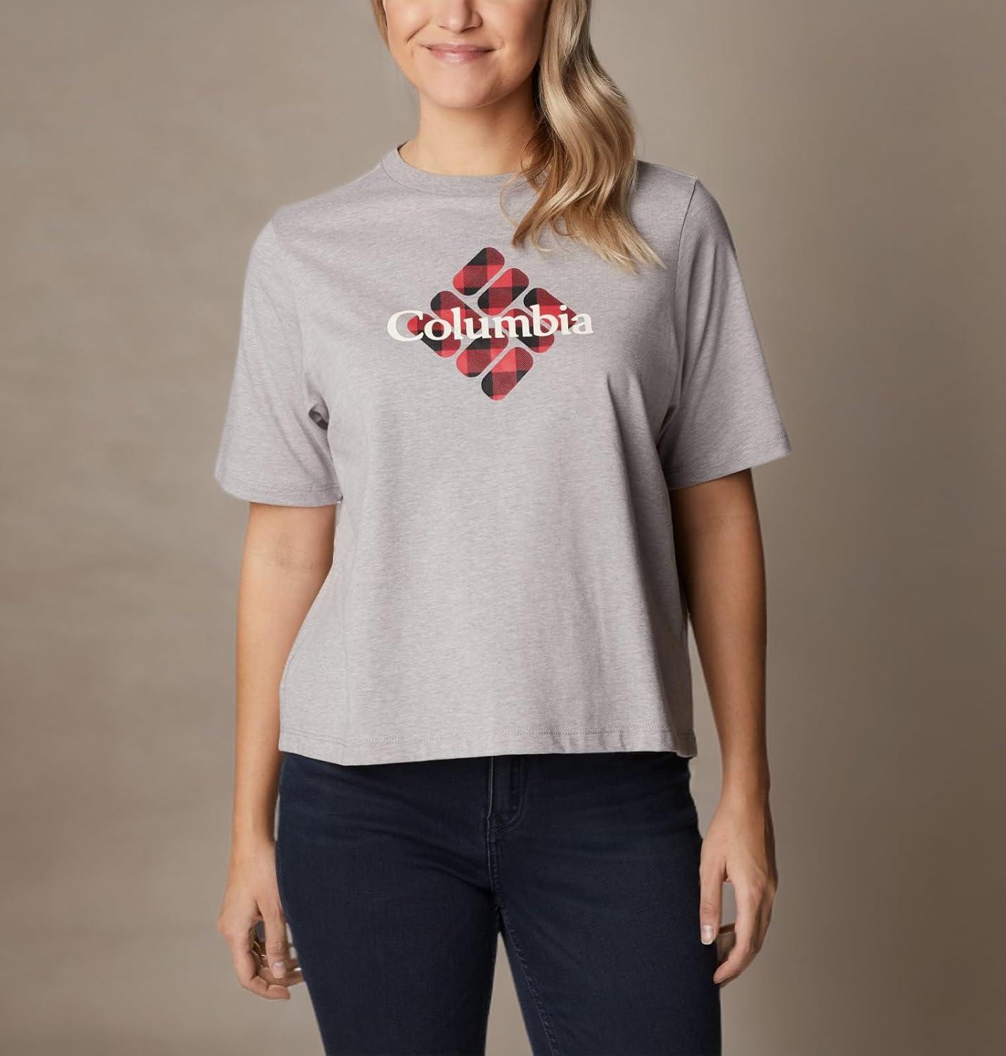 imageColumbia Womens North Cascades Relaxed TeeColumbia Grey HeatherCentered Gem Buffalo
