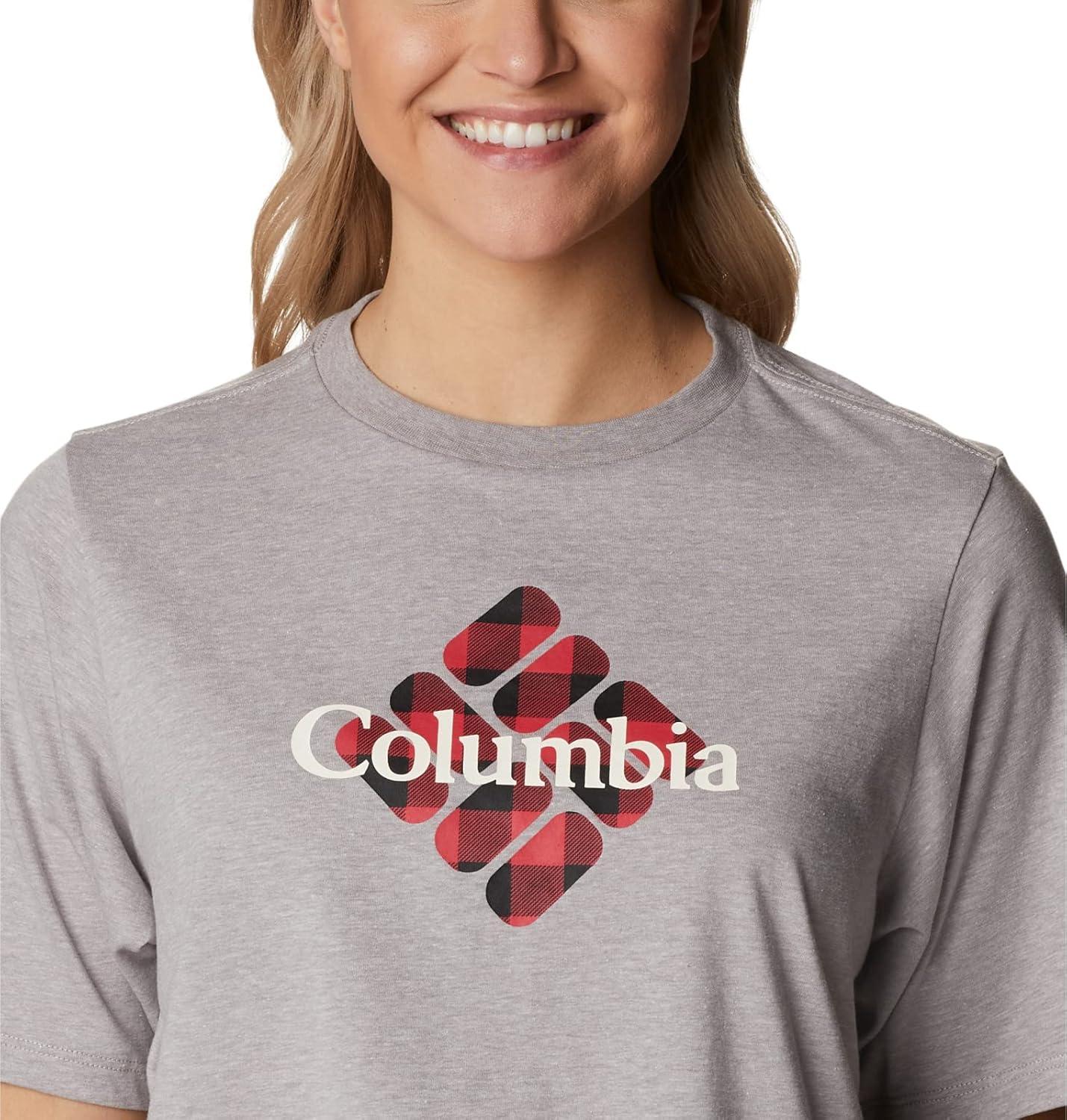 imageColumbia Womens North Cascades Relaxed TeeColumbia Grey HeatherCentered Gem Buffalo