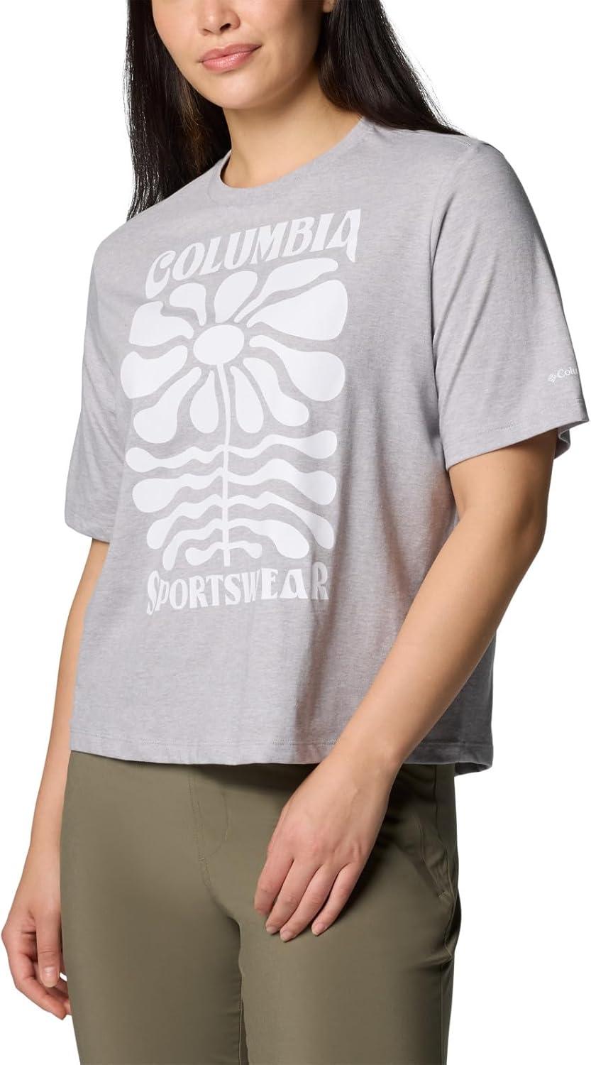 imageColumbia Womens North Cascades Relaxed TeeColumbia Grey HeatherFloral Groove