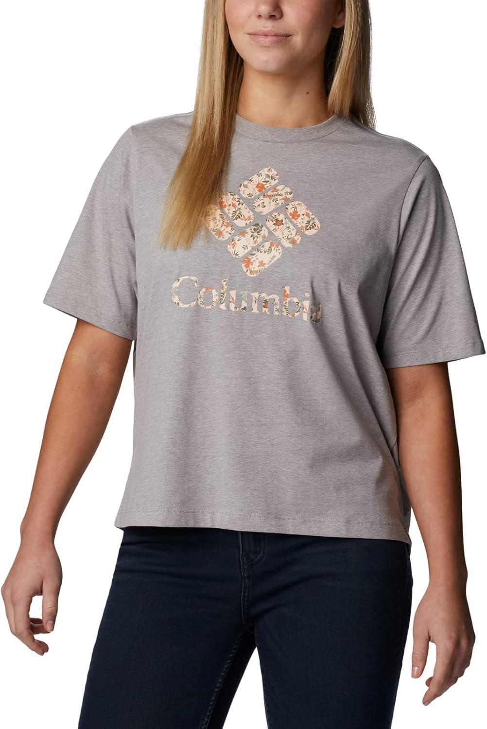 imageColumbia Womens North Cascades Relaxed TeeColumbia Grey HeatherGem Mini Hibiscus