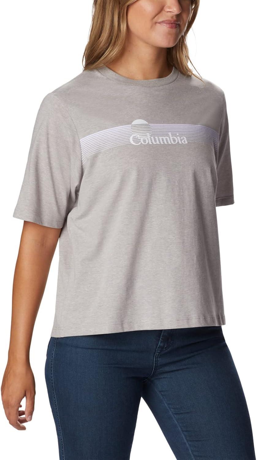 imageColumbia Womens North Cascades Relaxed TeeColumbia Grey HeatherInverted Brand Grx