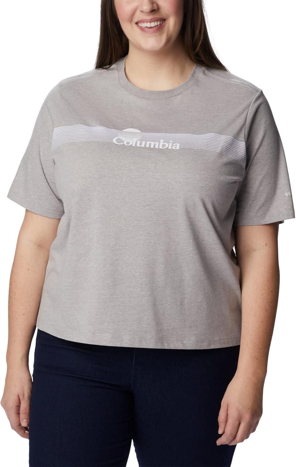 imageColumbia Womens North Cascades Relaxed TeeColumbia Grey HeatherInverted Brand Grx