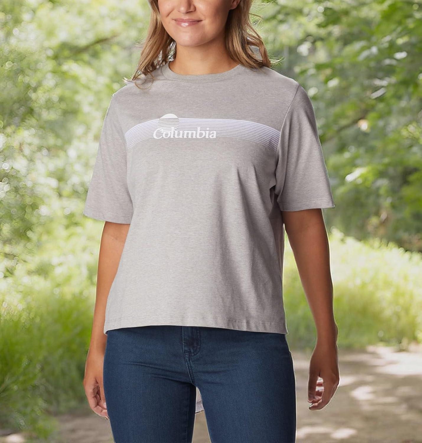 imageColumbia Womens North Cascades Relaxed TeeColumbia Grey HeatherInverted Brand Grx