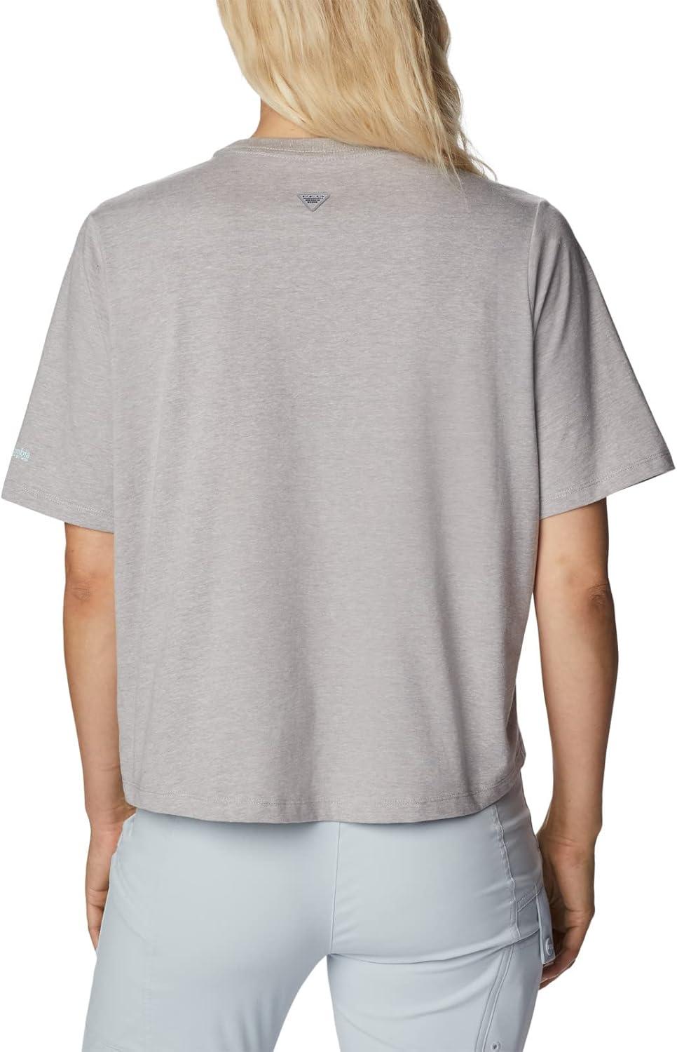 imageColumbia Womens North Cascades Relaxed TeeColumbia Grey HeatherPfg Stacked Vert