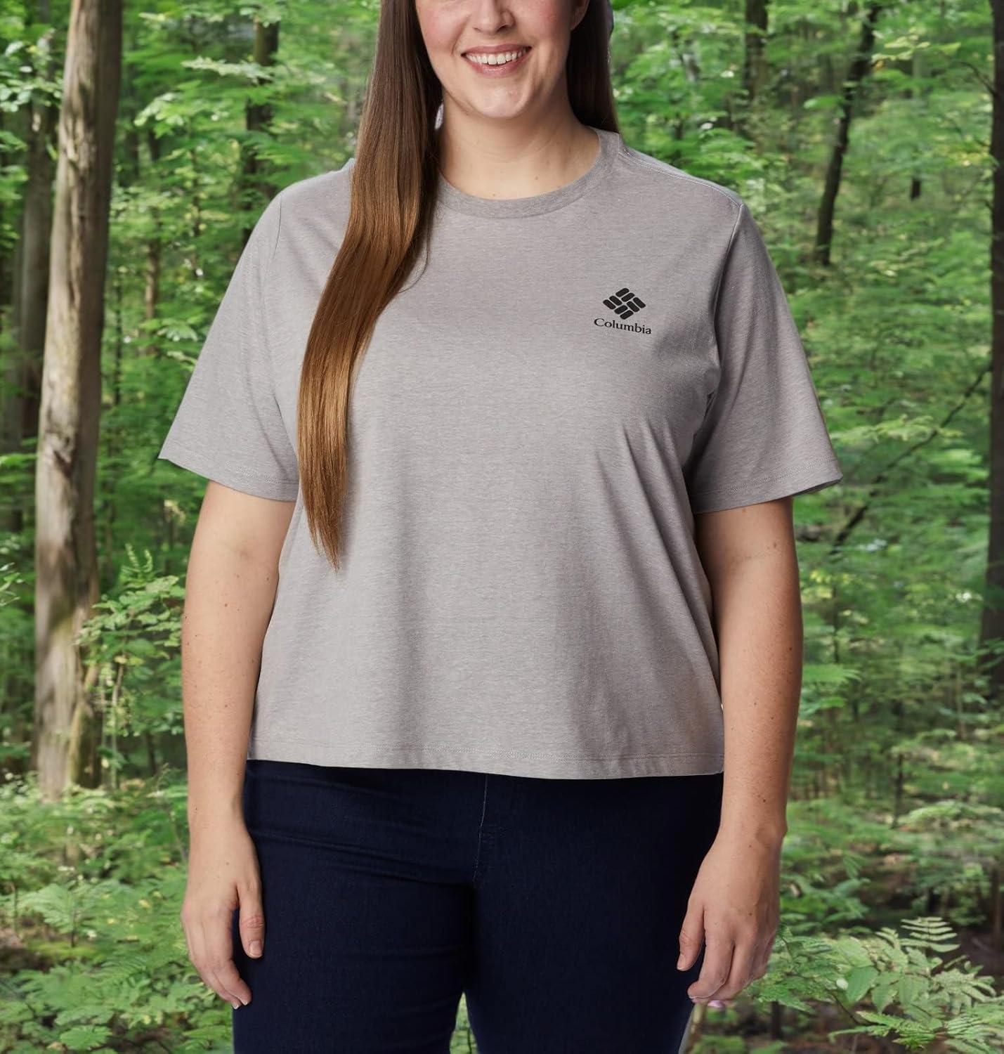 imageColumbia Womens North Cascades Relaxed TeeColumbia Grey HthrFramed Halftone Logo