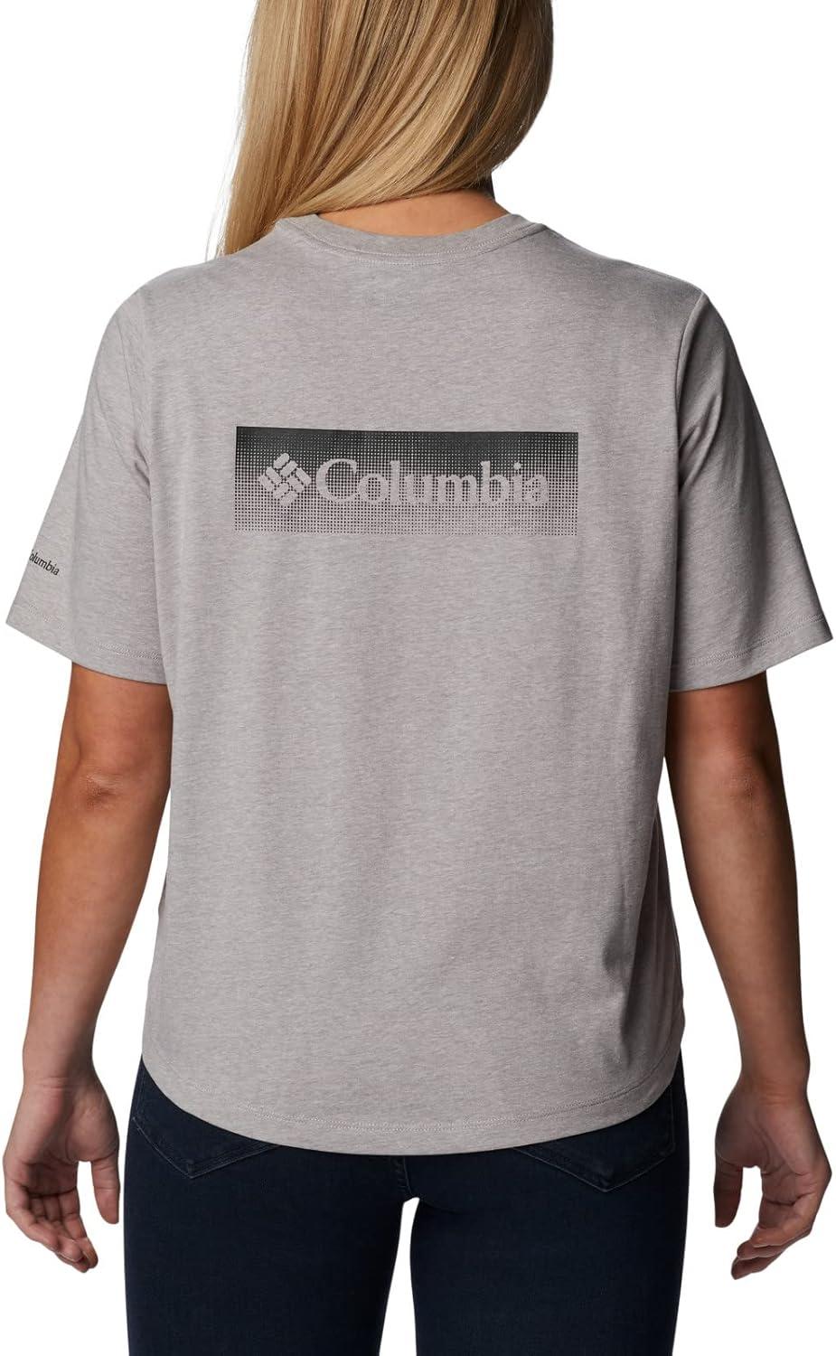 imageColumbia Womens North Cascades Relaxed TeeColumbia Grey HthrFramed Halftone Logo