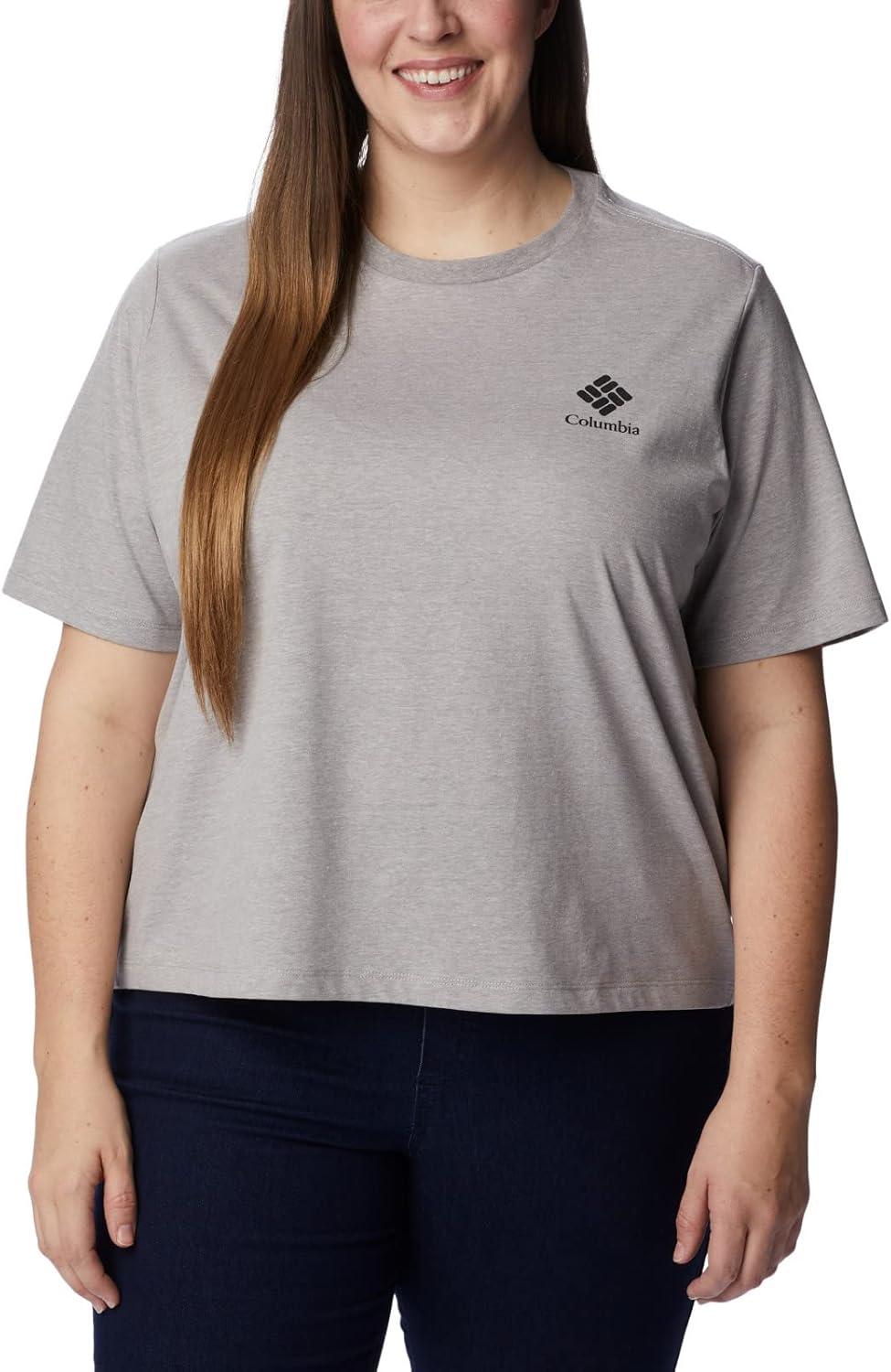 imageColumbia Womens North Cascades Relaxed TeeColumbia Grey HthrFramed Halftone Logo
