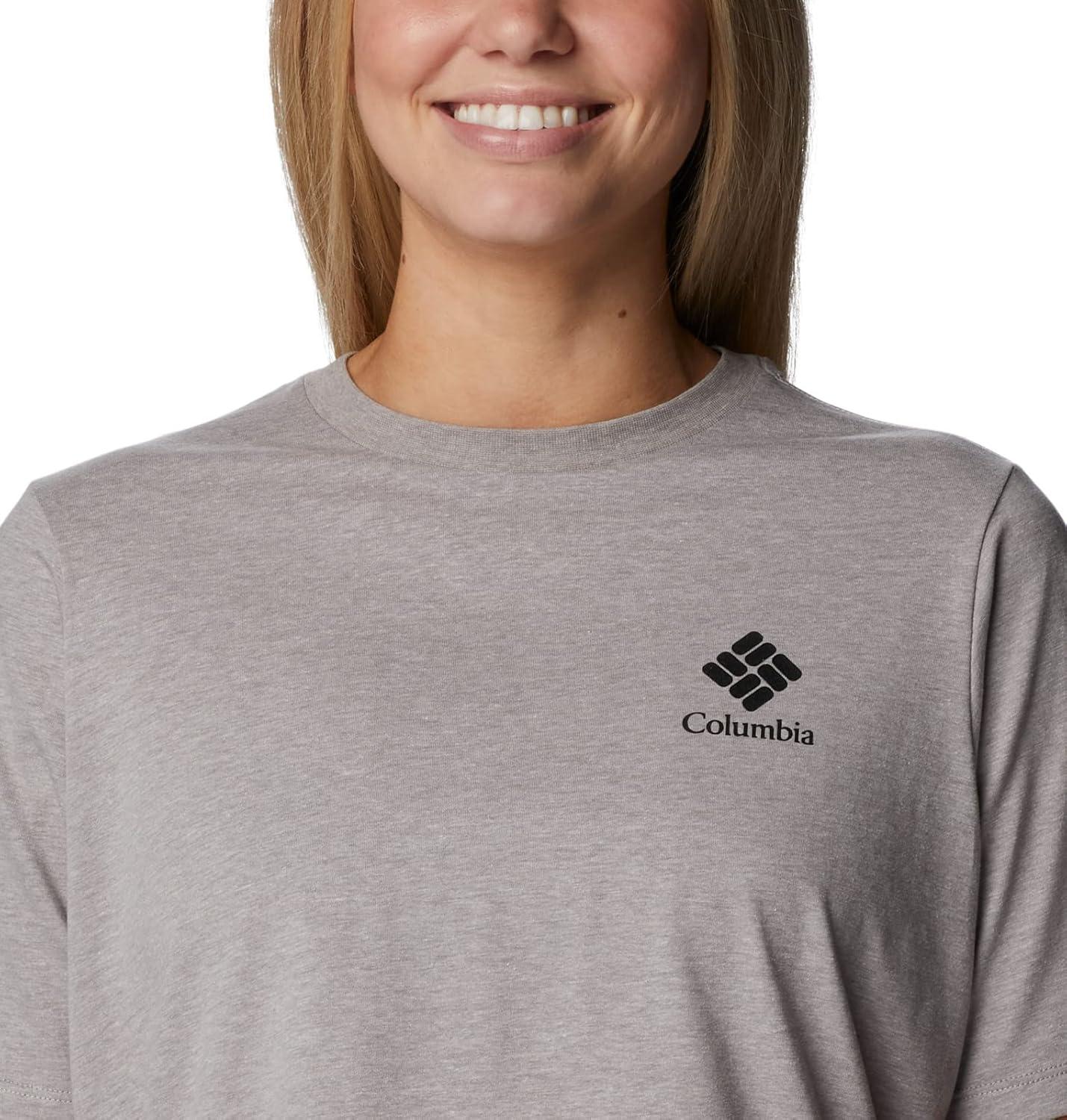 imageColumbia Womens North Cascades Relaxed TeeColumbia Grey HthrFramed Halftone Logo