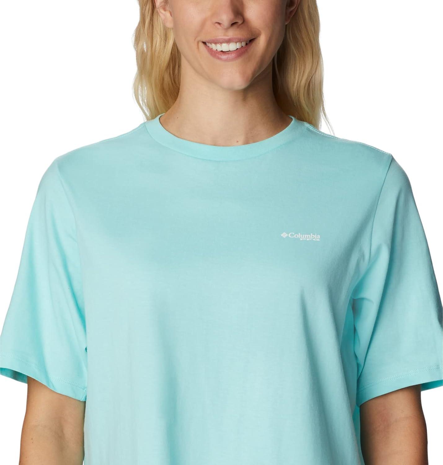 imageColumbia Womens North Cascades Relaxed TeeGulf StreamAura Aurora Fish