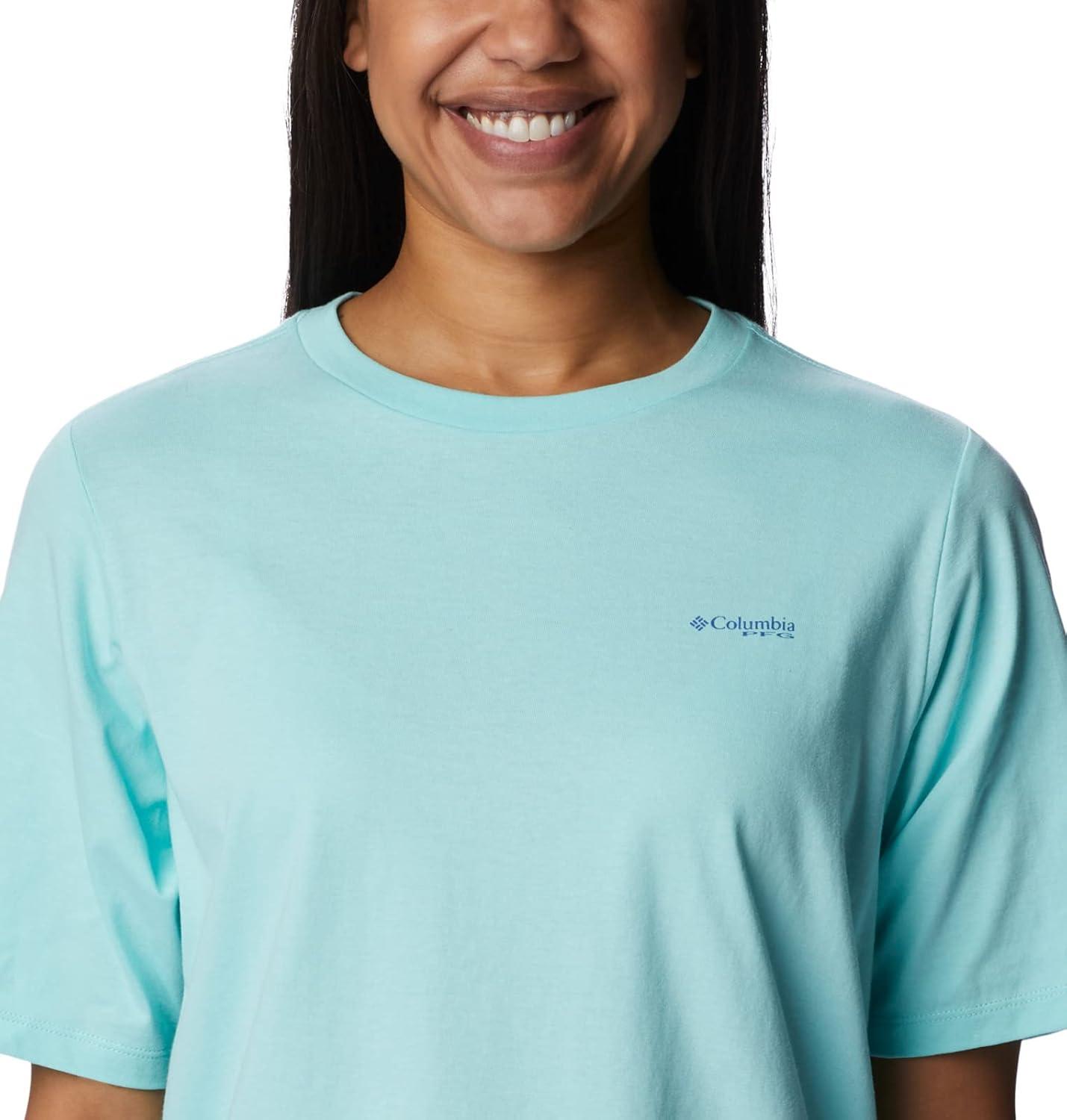 imageColumbia Womens North Cascades Relaxed TeeGulf StreamFish Friends Flag Graphic