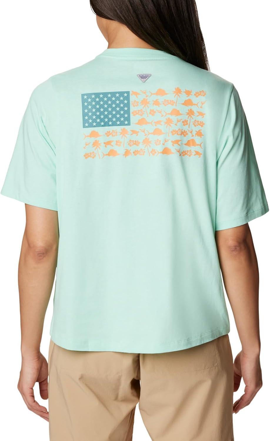 imageColumbia Womens North Cascades Relaxed TeeMint Cay Tranq Teal Fish and Friends