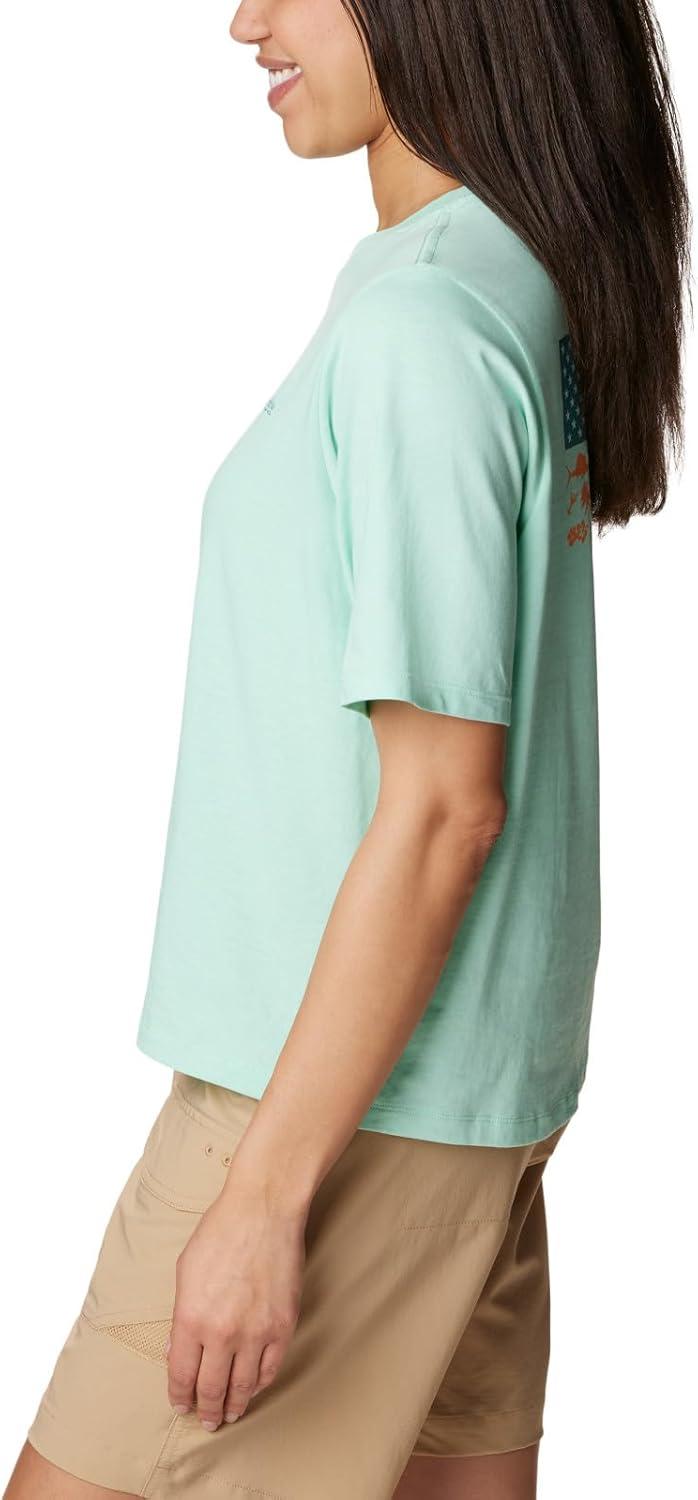 imageColumbia Womens North Cascades Relaxed TeeMint Cay Tranq Teal Fish and Friends
