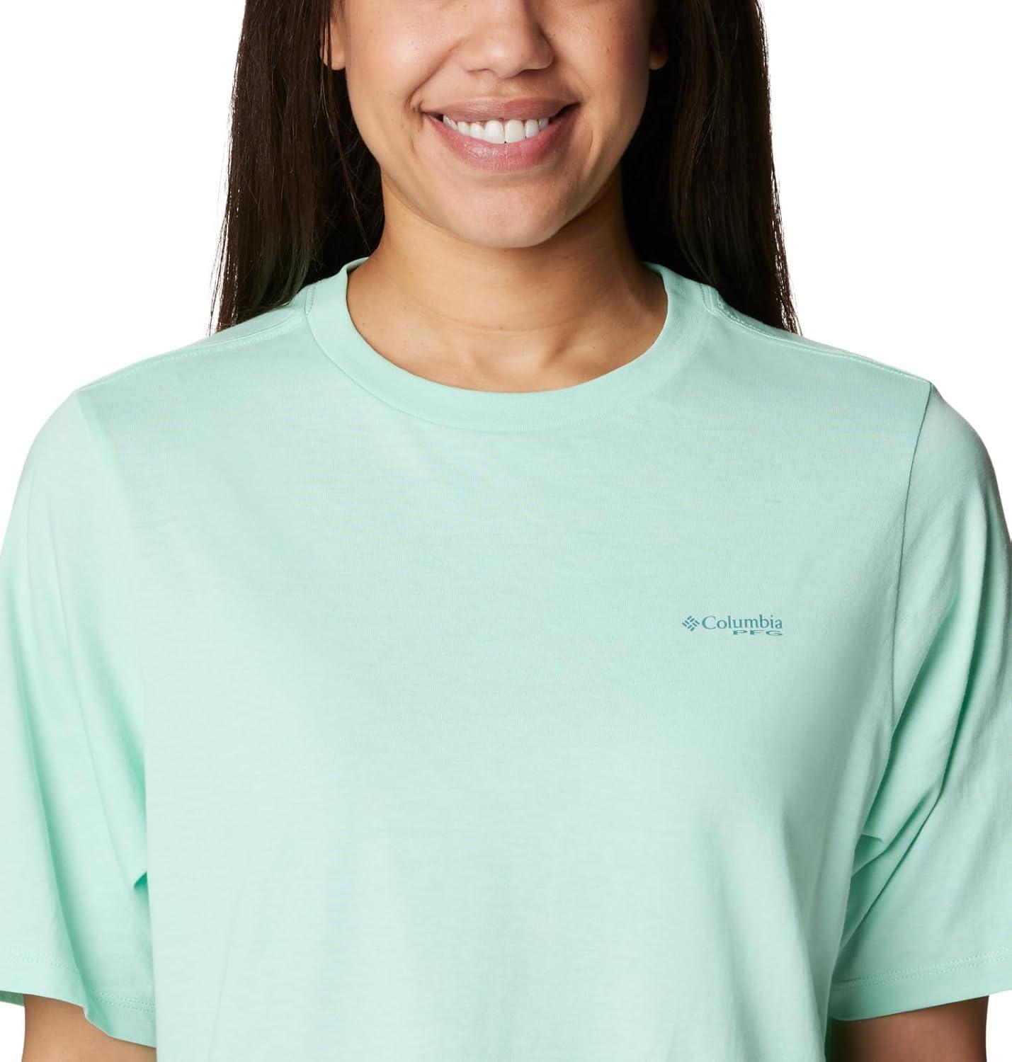 imageColumbia Womens North Cascades Relaxed TeeMint Cay Tranq Teal Fish and Friends