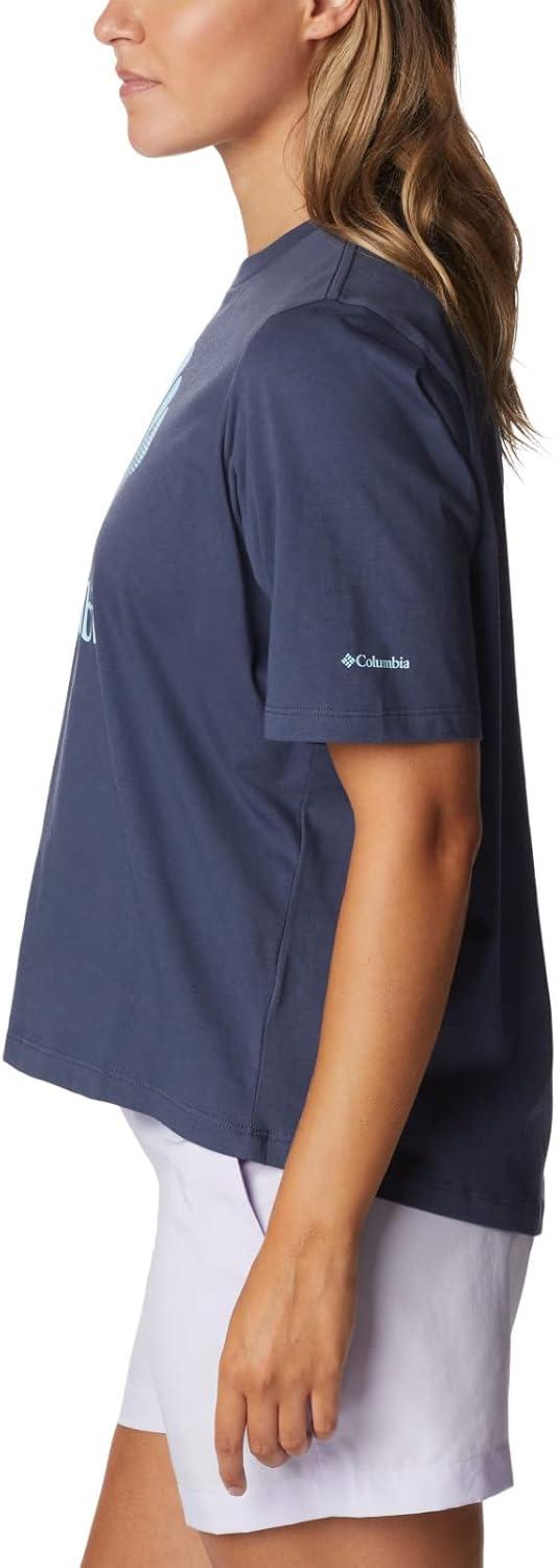 imageColumbia Womens North Cascades Relaxed TeeNocturnalCsc Stacked Gradient Graphic