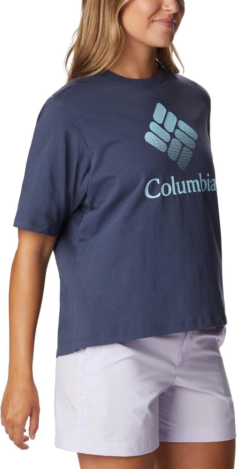imageColumbia Womens North Cascades Relaxed TeeNocturnalCsc Stacked Gradient Graphic