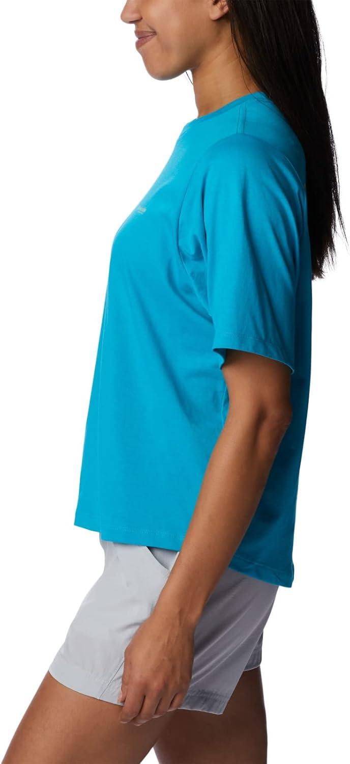 imageColumbia Womens North Cascades Relaxed TeeOcean TealPfg Triangle Graphic