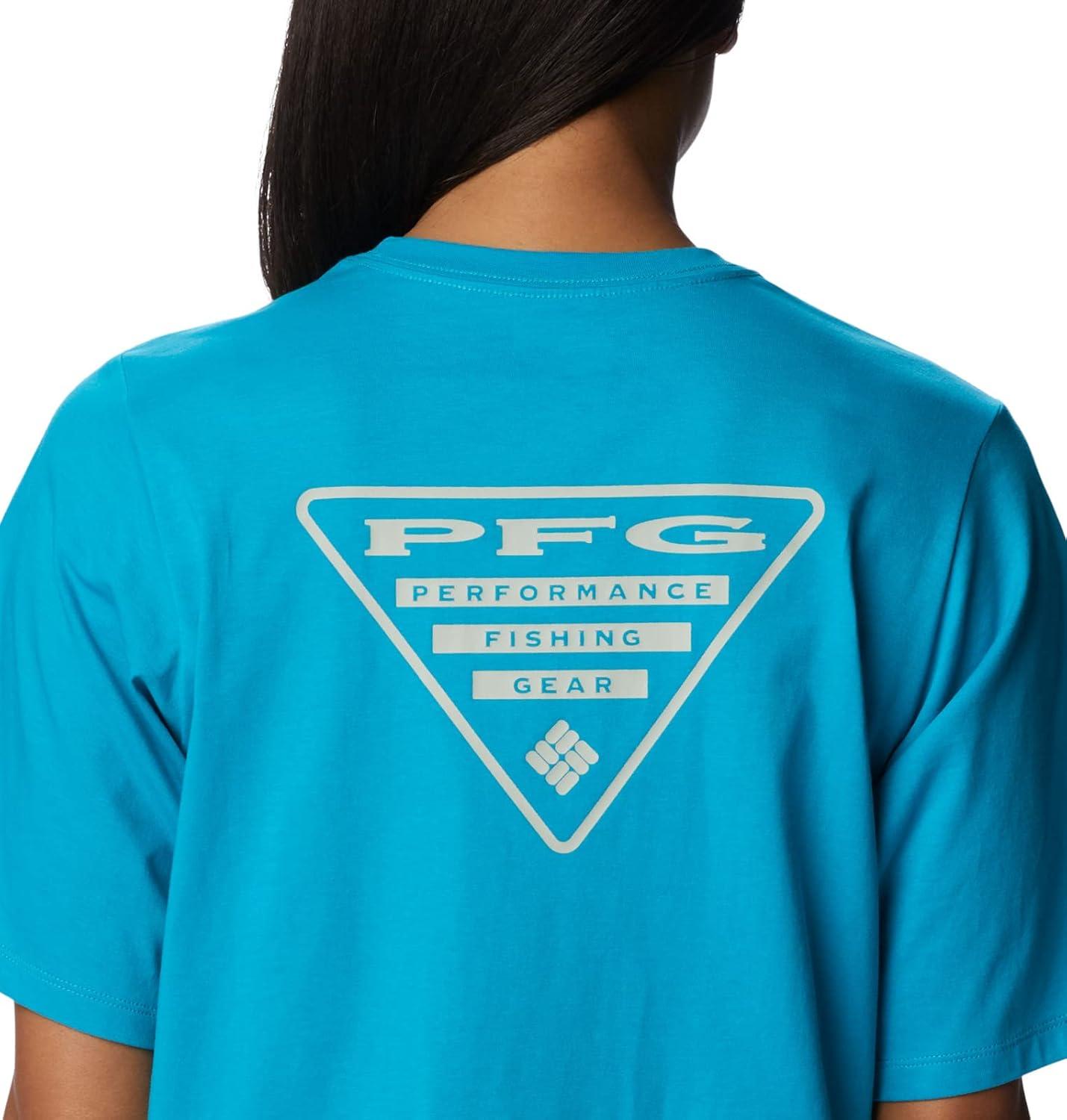 imageColumbia Womens North Cascades Relaxed TeeOcean TealPfg Triangle Graphic