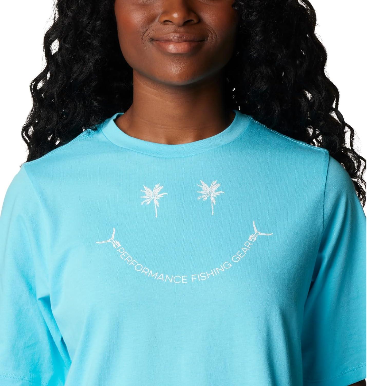 imageColumbia Womens North Cascades Relaxed TeeOpal Blue White Grin