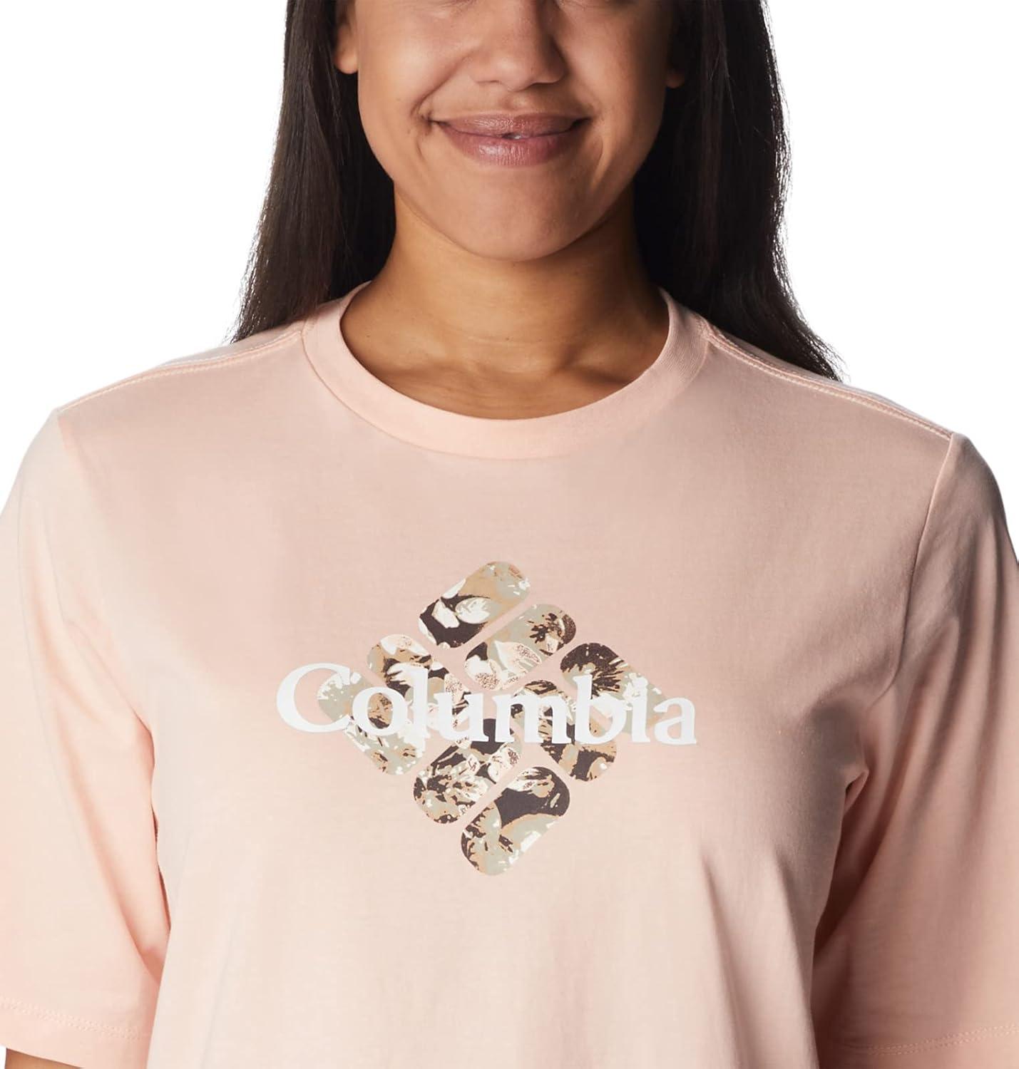 imageColumbia Womens North Cascades Relaxed TeePeach BlossomCentered Gem Solarized