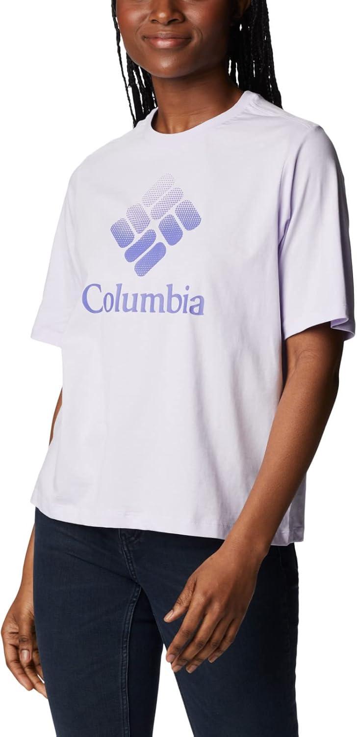 imageColumbia Womens North Cascades Relaxed TeePurple TintCsc Stacked Gradient Grx
