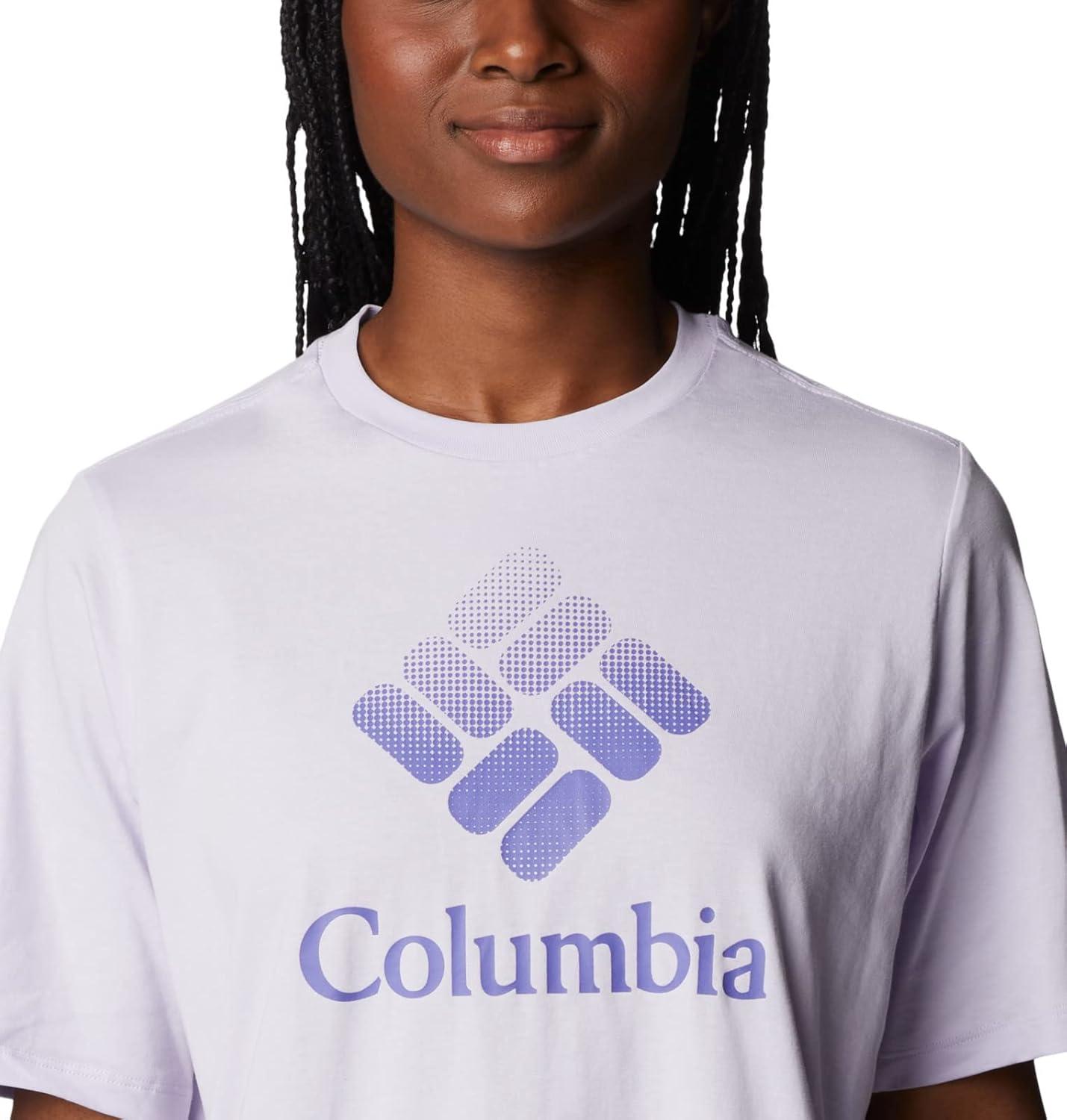 imageColumbia Womens North Cascades Relaxed TeePurple TintCsc Stacked Gradient Grx
