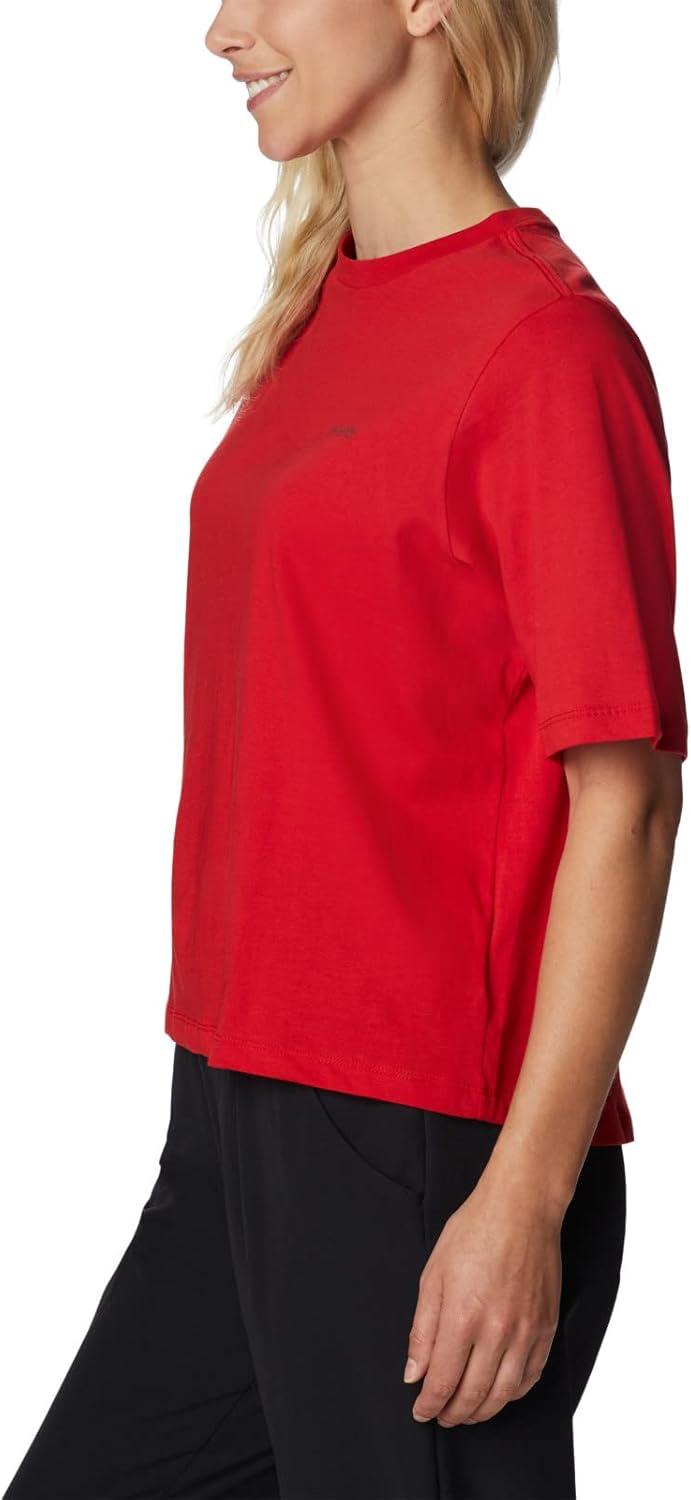 imageColumbia Womens North Cascades Relaxed TeeRed SparkPfg Triangle Fill Ombre