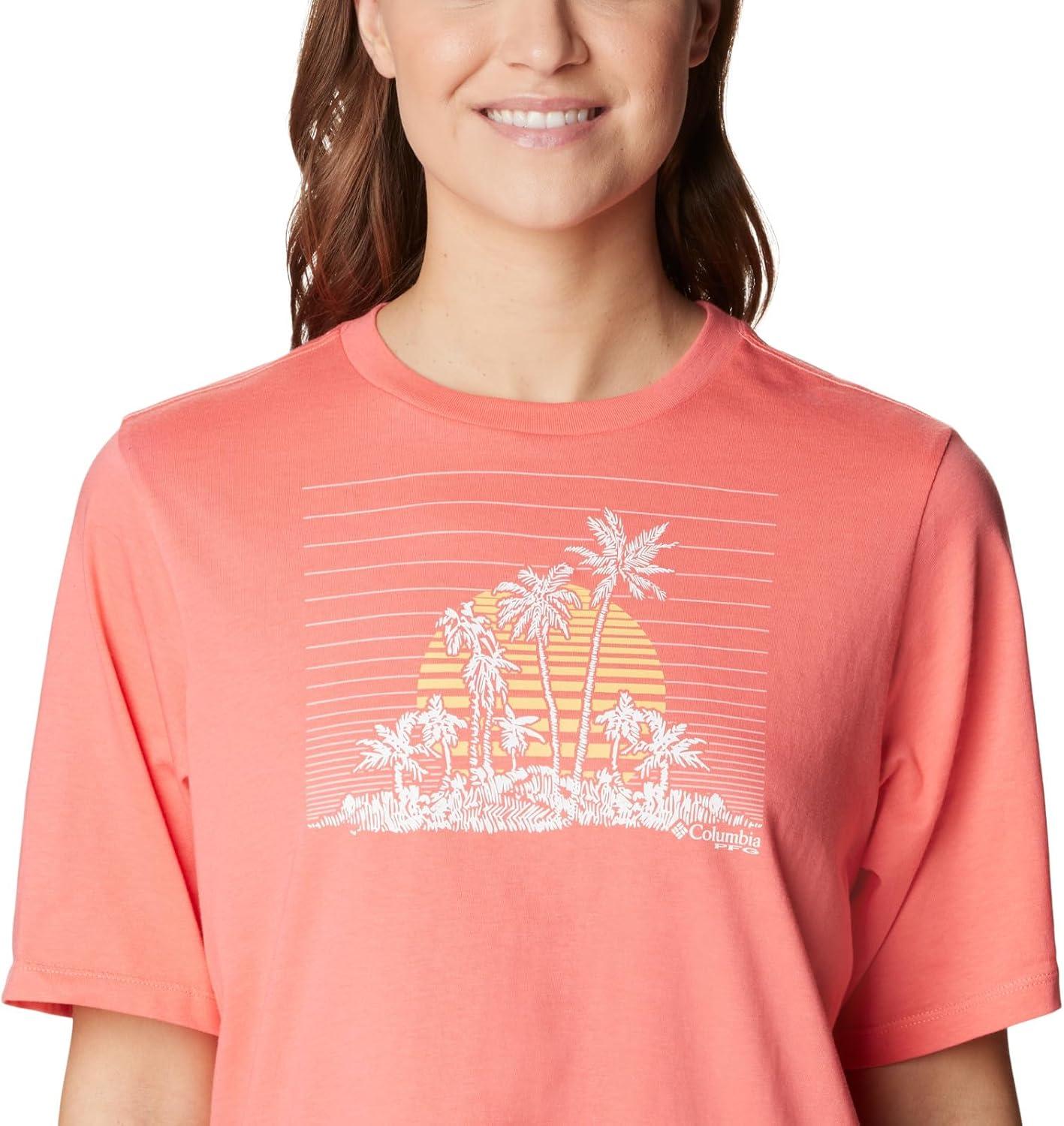 imageColumbia Womens North Cascades Relaxed TeeSalmon Pfg Isle Rise