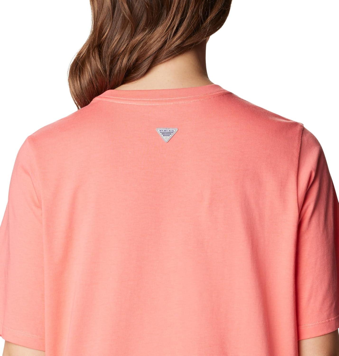 imageColumbia Womens North Cascades Relaxed TeeSalmon Pfg Isle Rise