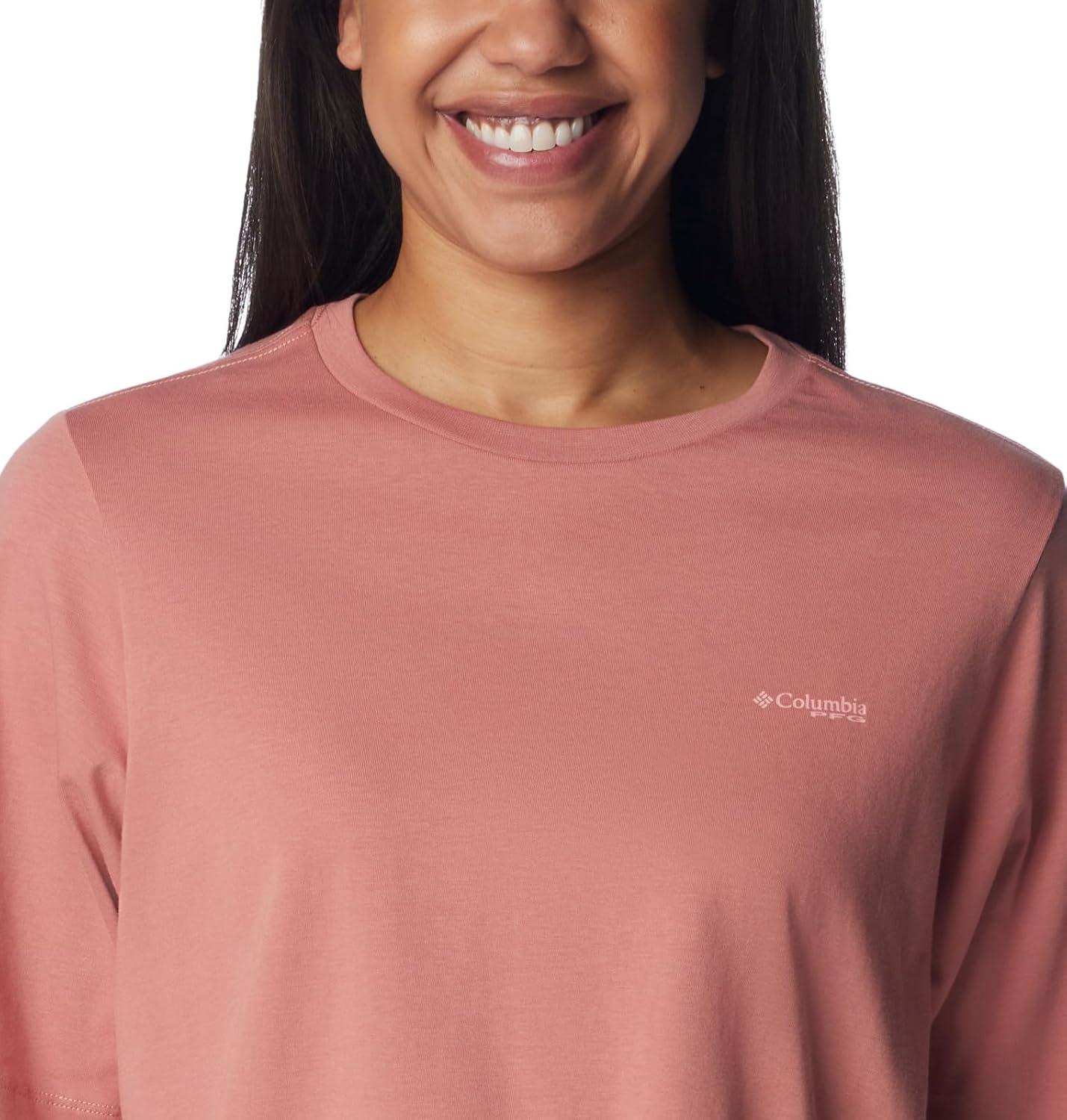 imageColumbia Womens North Cascades Relaxed TeeSandalwood PinkSorbet Easy Breezy