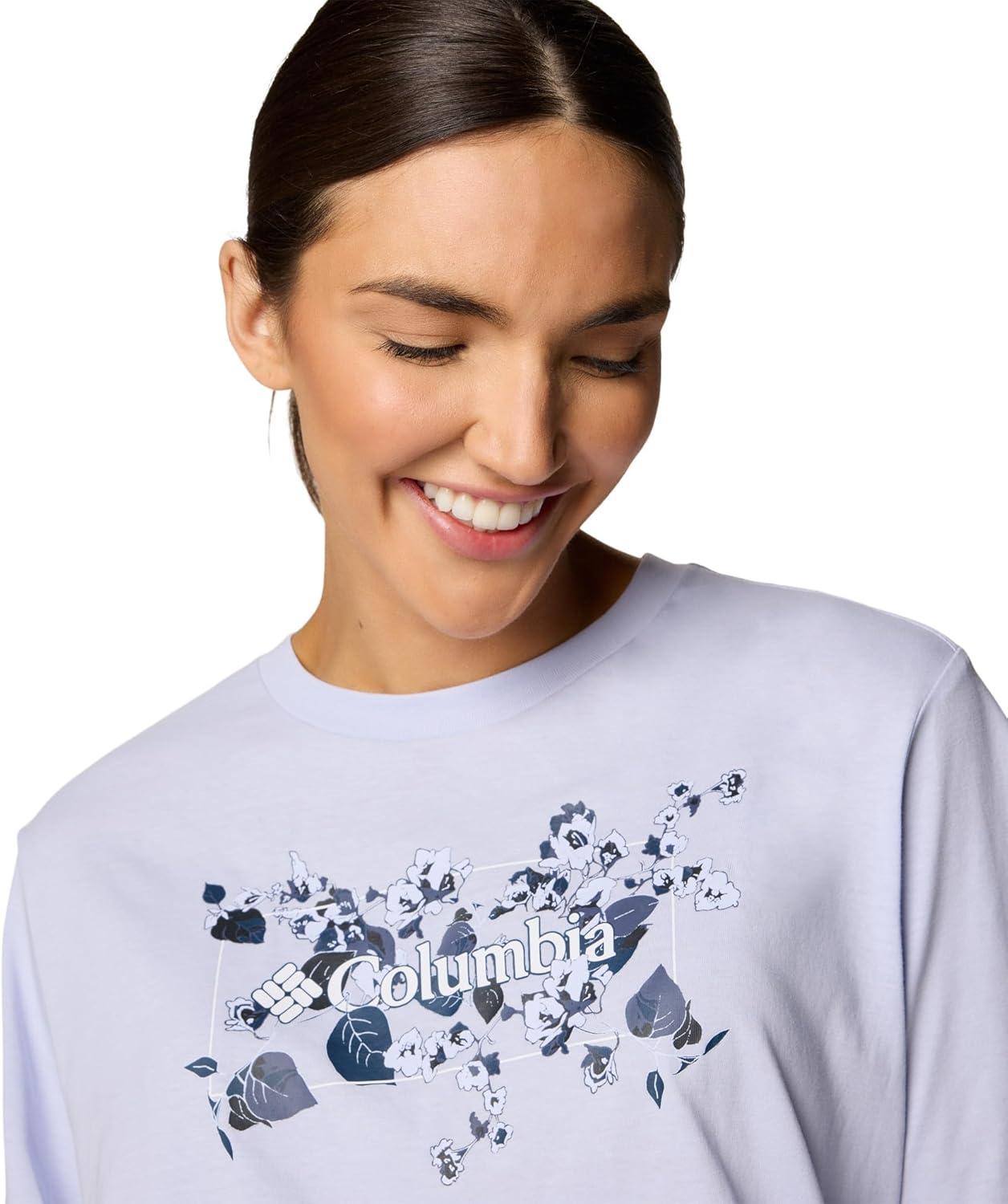 imageColumbia Womens North Cascades Relaxed TeeSnowdriftFloral Emblem