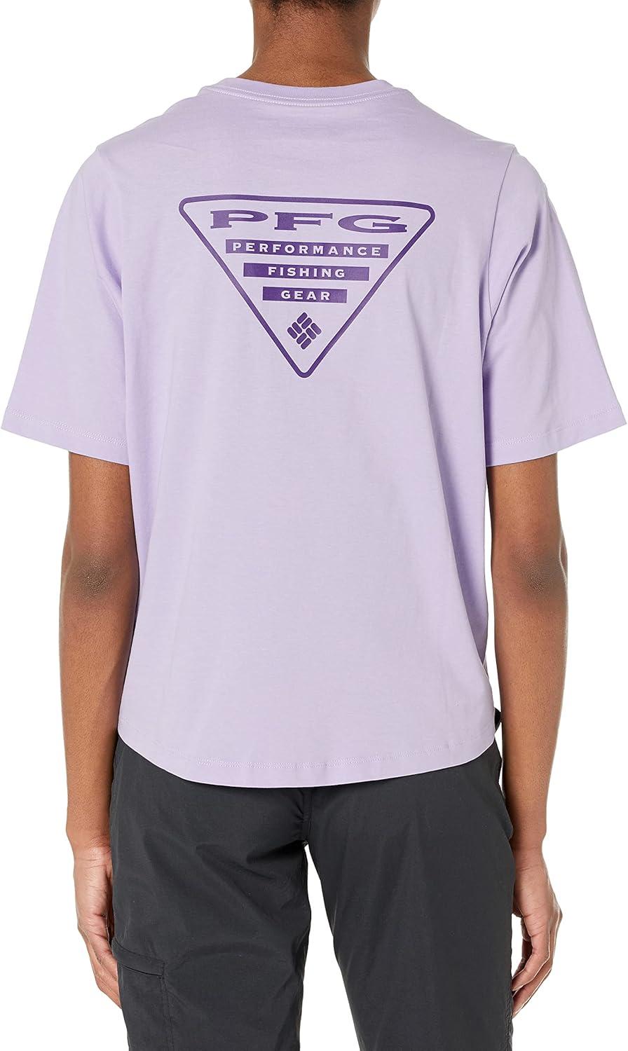 imageColumbia Womens North Cascades Relaxed TeeSoft VioletPfg Triangle Graphic