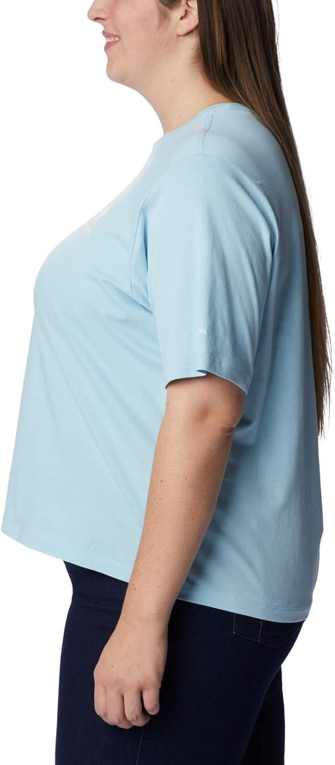 imageColumbia Womens North Cascades Relaxed TeeSpring BlueFramed Halftone Logo Grx