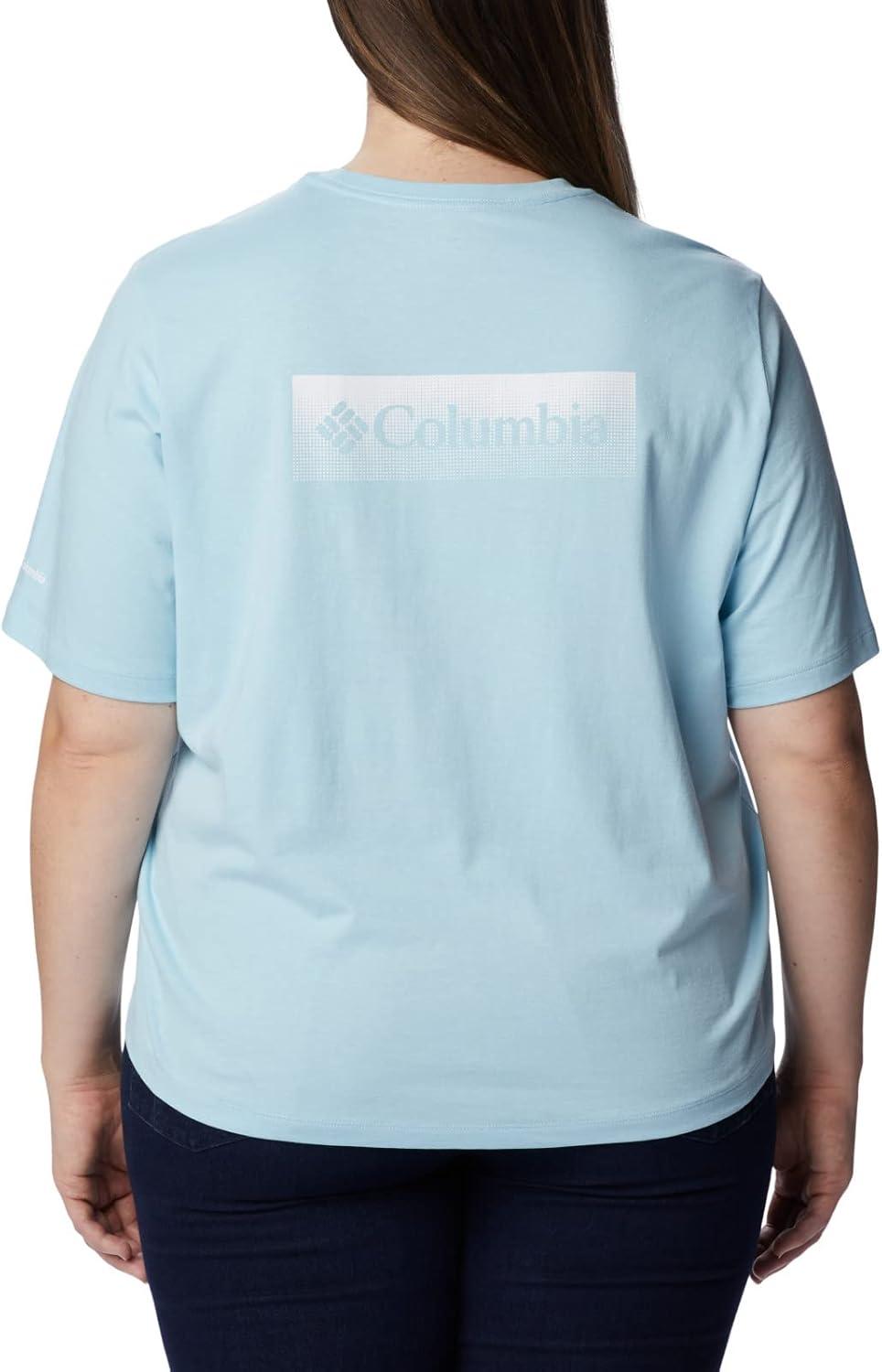 imageColumbia Womens North Cascades Relaxed TeeSpring BlueFramed Halftone Logo Grx