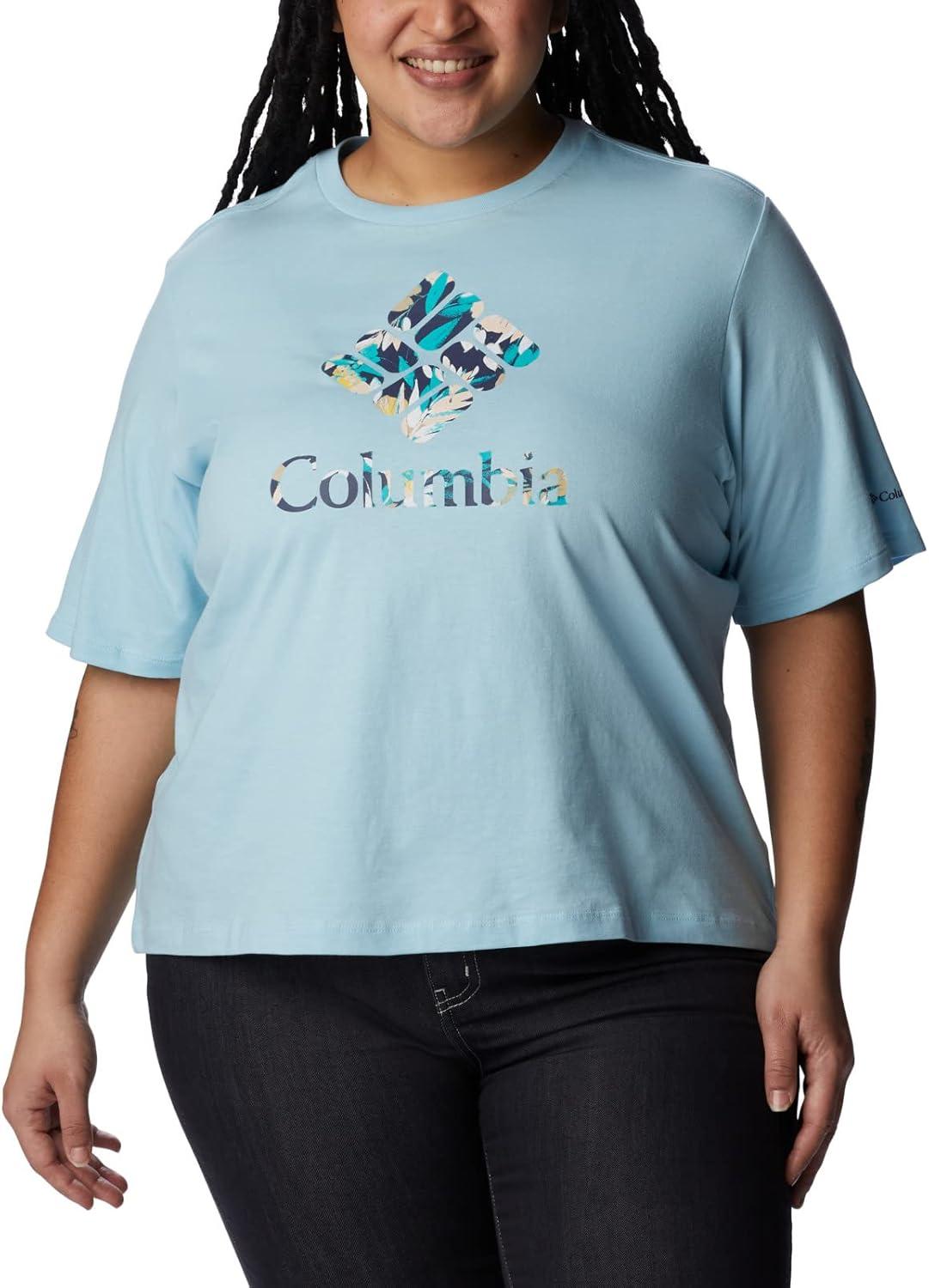 imageColumbia Womens North Cascades Relaxed TeeSpring BlueGem Wisterian