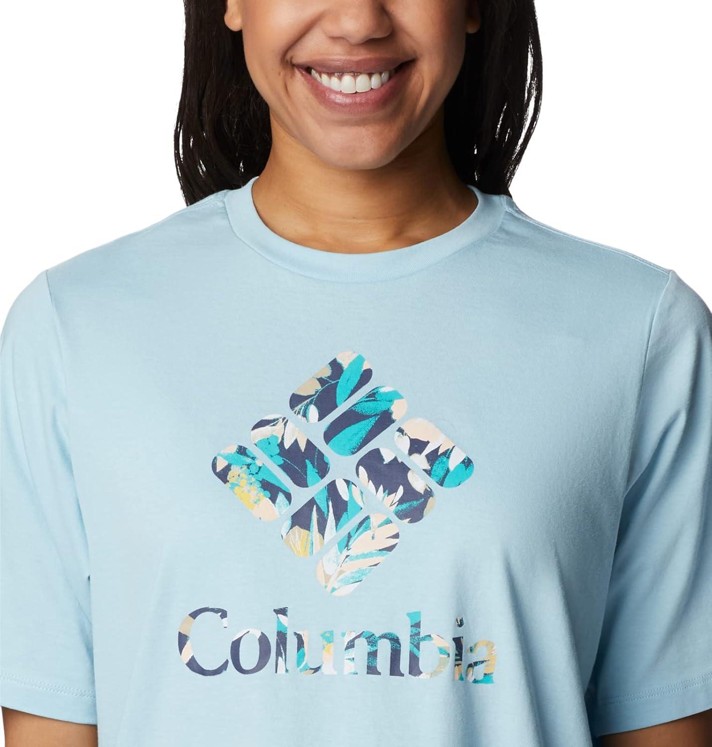 imageColumbia Womens North Cascades Relaxed TeeSpring BlueGem Wisterian