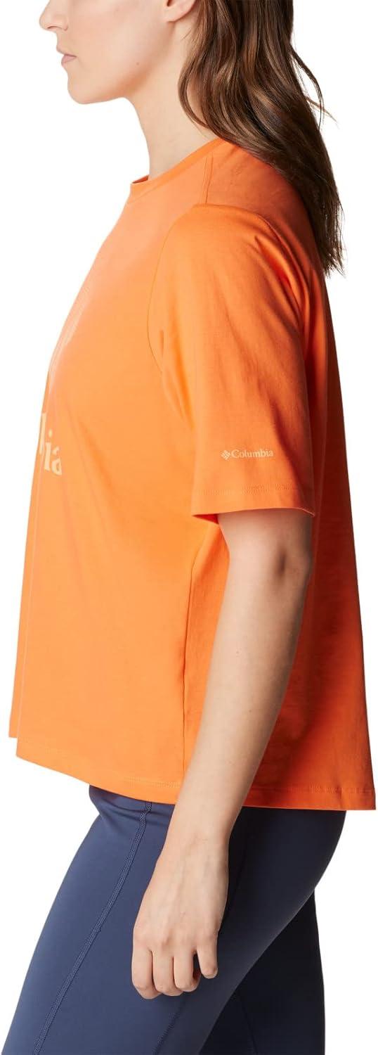 imageColumbia Womens North Cascades Relaxed TeeSunset OrangeCsc Stacked Gradient Grx