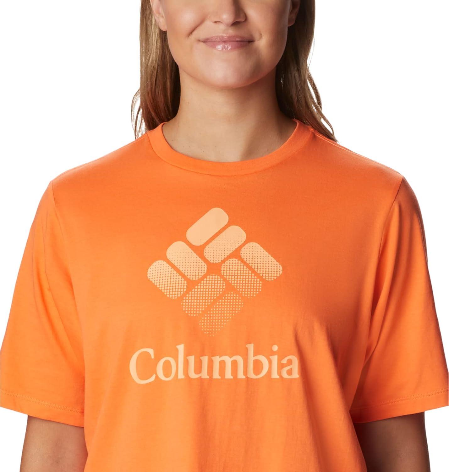 imageColumbia Womens North Cascades Relaxed TeeSunset OrangeCsc Stacked Gradient Grx
