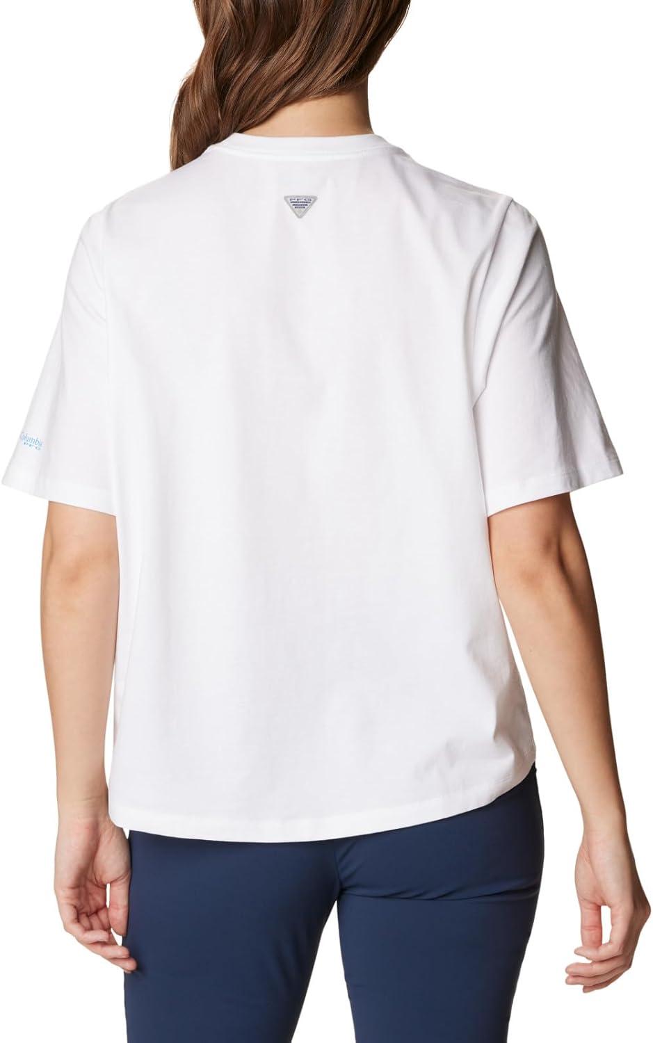 imageColumbia Womens North Cascades Relaxed TeeWhite Pool Pfg Script Isle