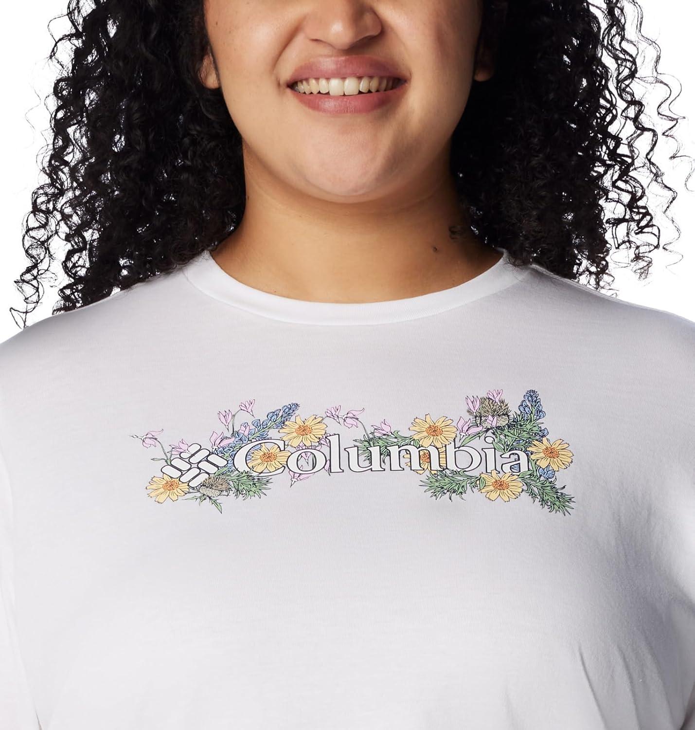 imageColumbia Womens North Cascades Relaxed TeeWhiteBranded Bouquet
