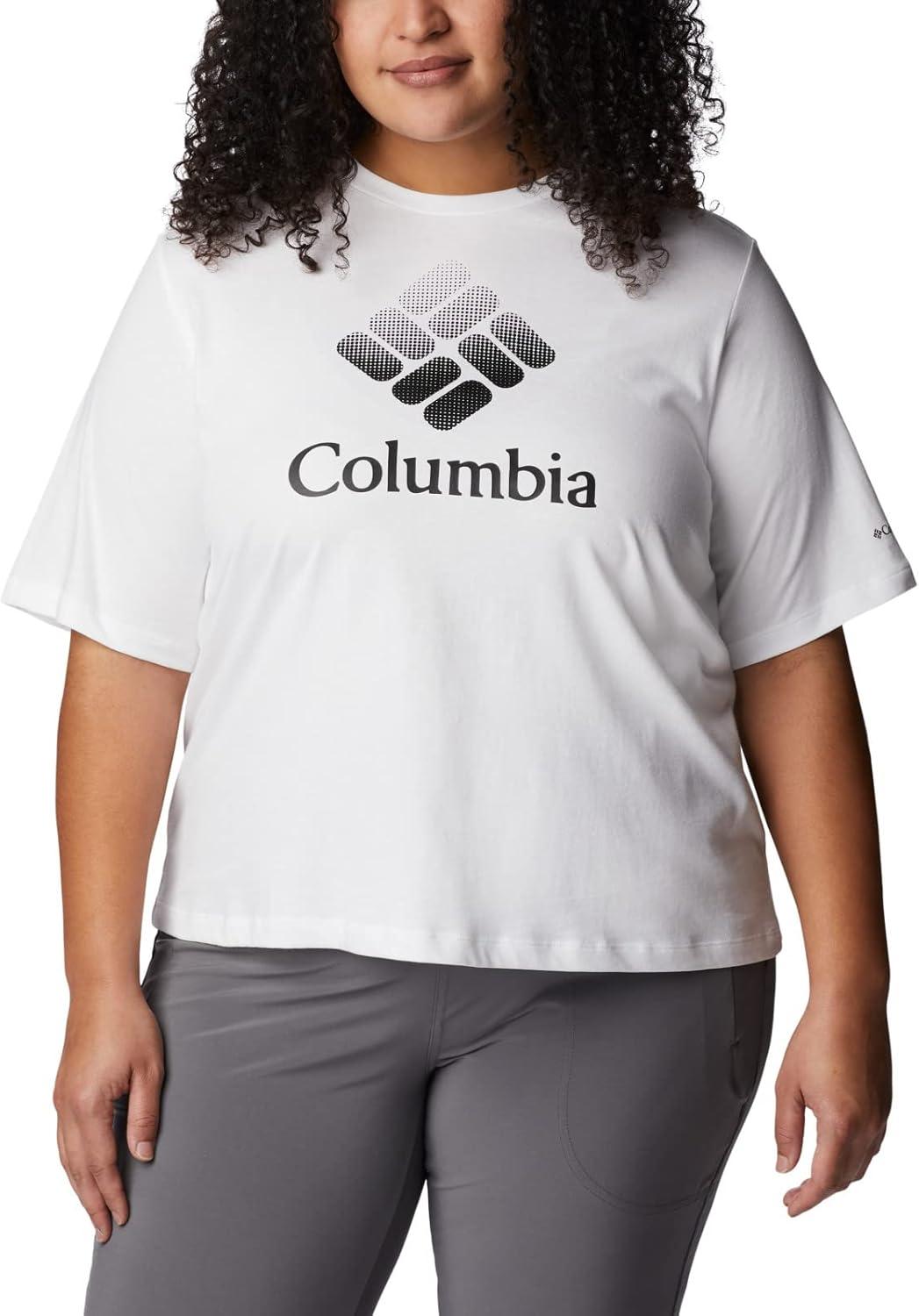 imageColumbia Womens North Cascades Relaxed TeeWhiteCsc Stacked Gradient Graphic